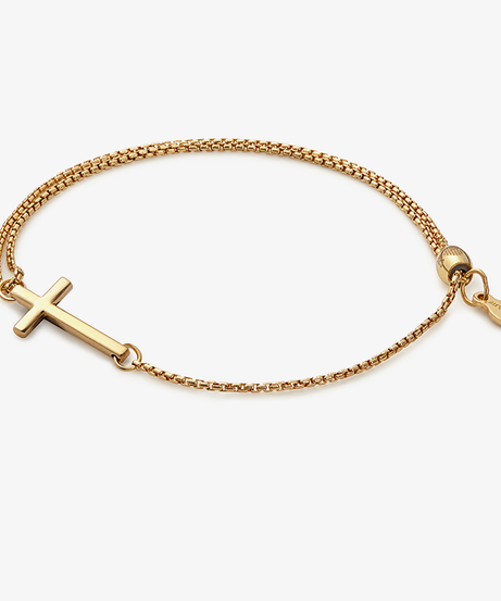 Pull Chain Cross Bracelet