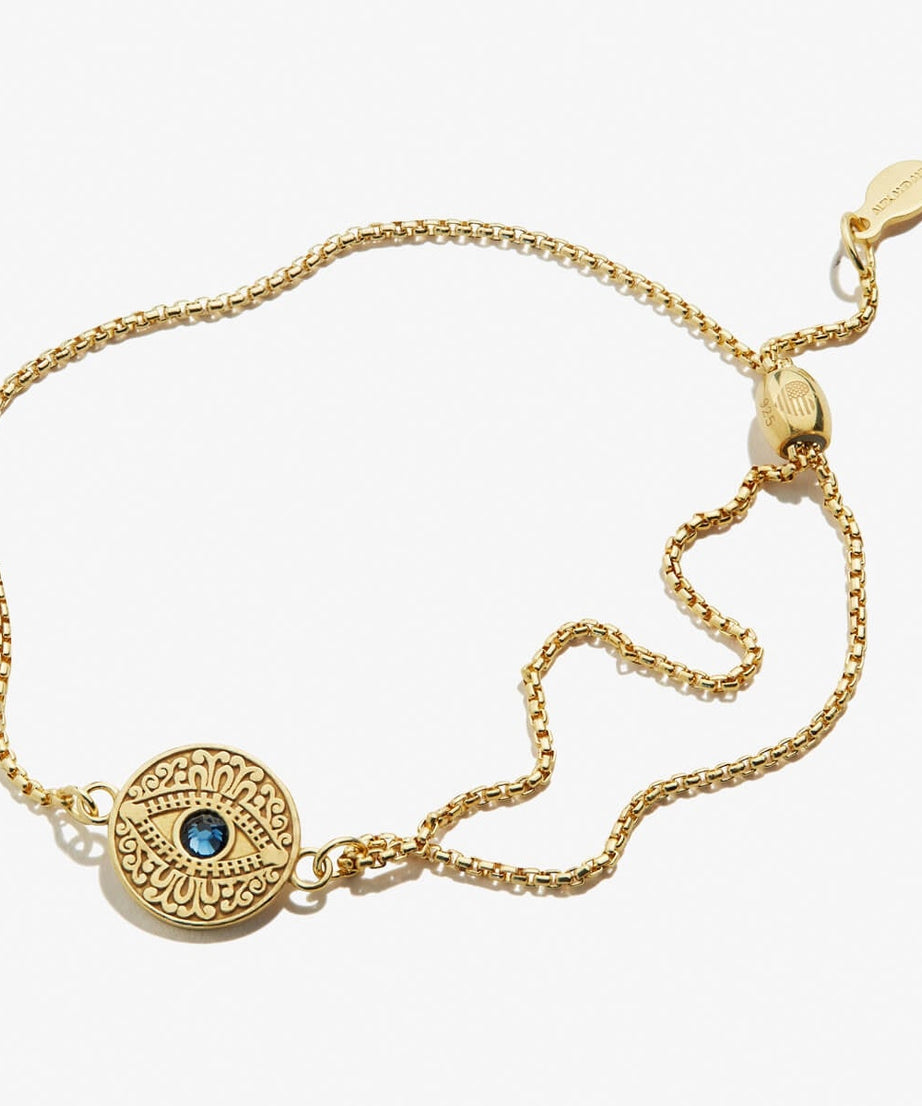 Evil Eye Crystal Pull Chain Bracelet