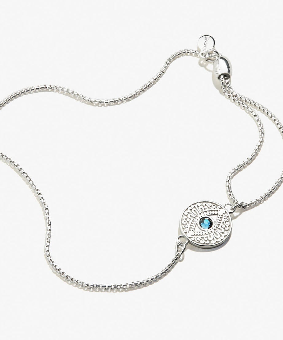 Evil Eye Crystal Pull Chain Bracelet