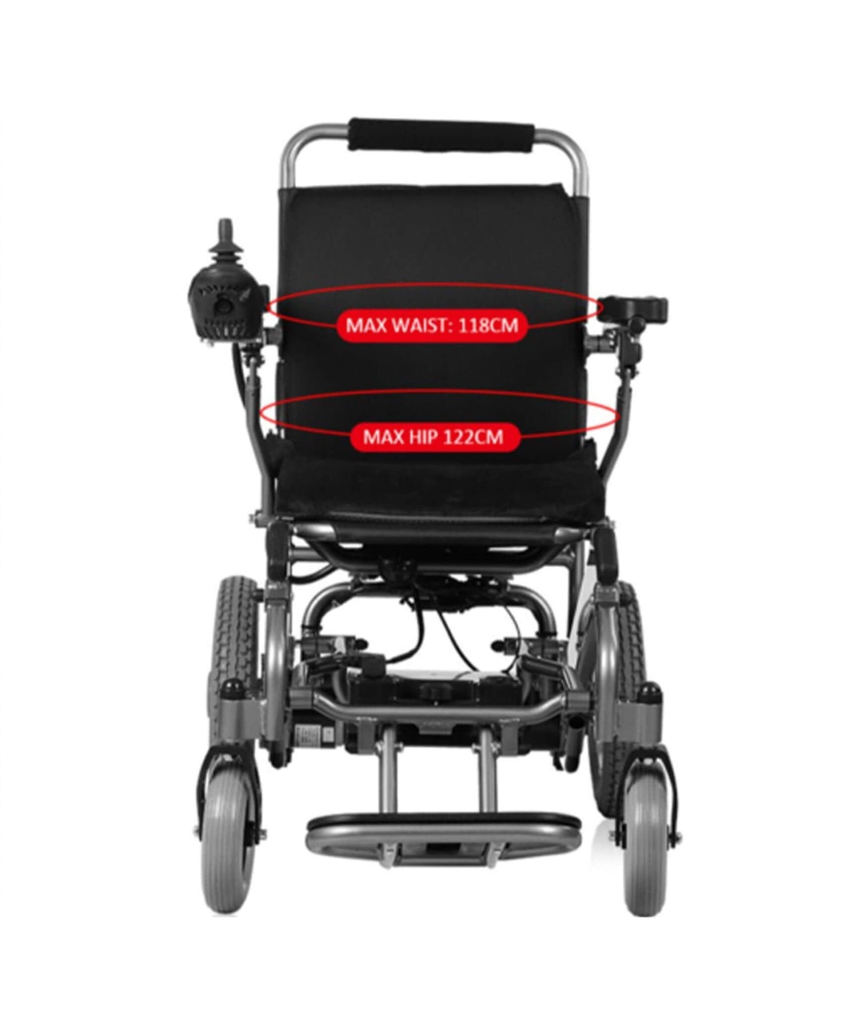 PCMOS WD602 17.5-Inch Heavy-Duty Electric Motorized Lightweight Wheelchair, 250LBS (SAK56491)