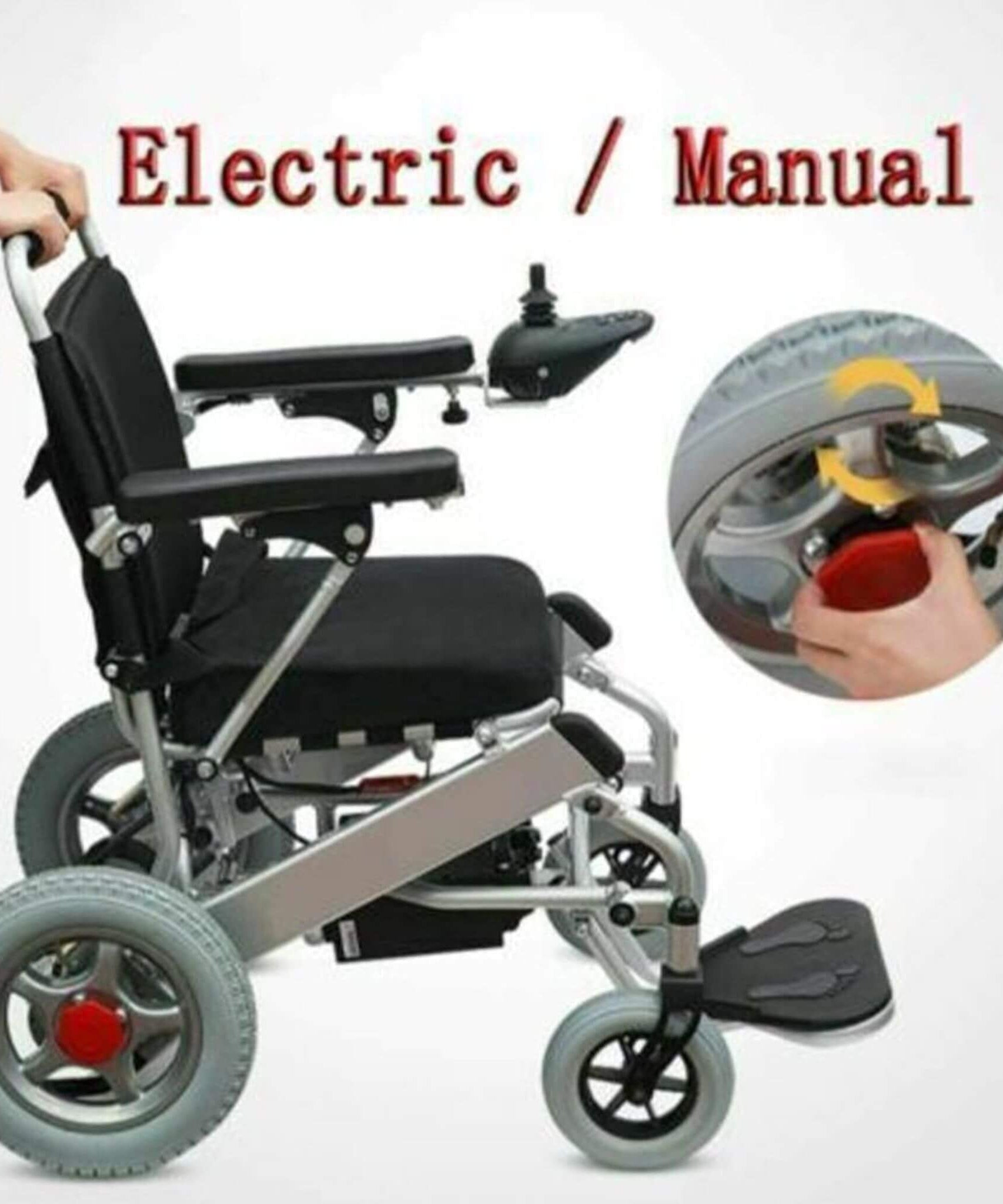 PCMOS WD602 17.5-Inch Heavy-Duty Electric Motorized Lightweight Wheelchair, 250LBS (SAK56491)