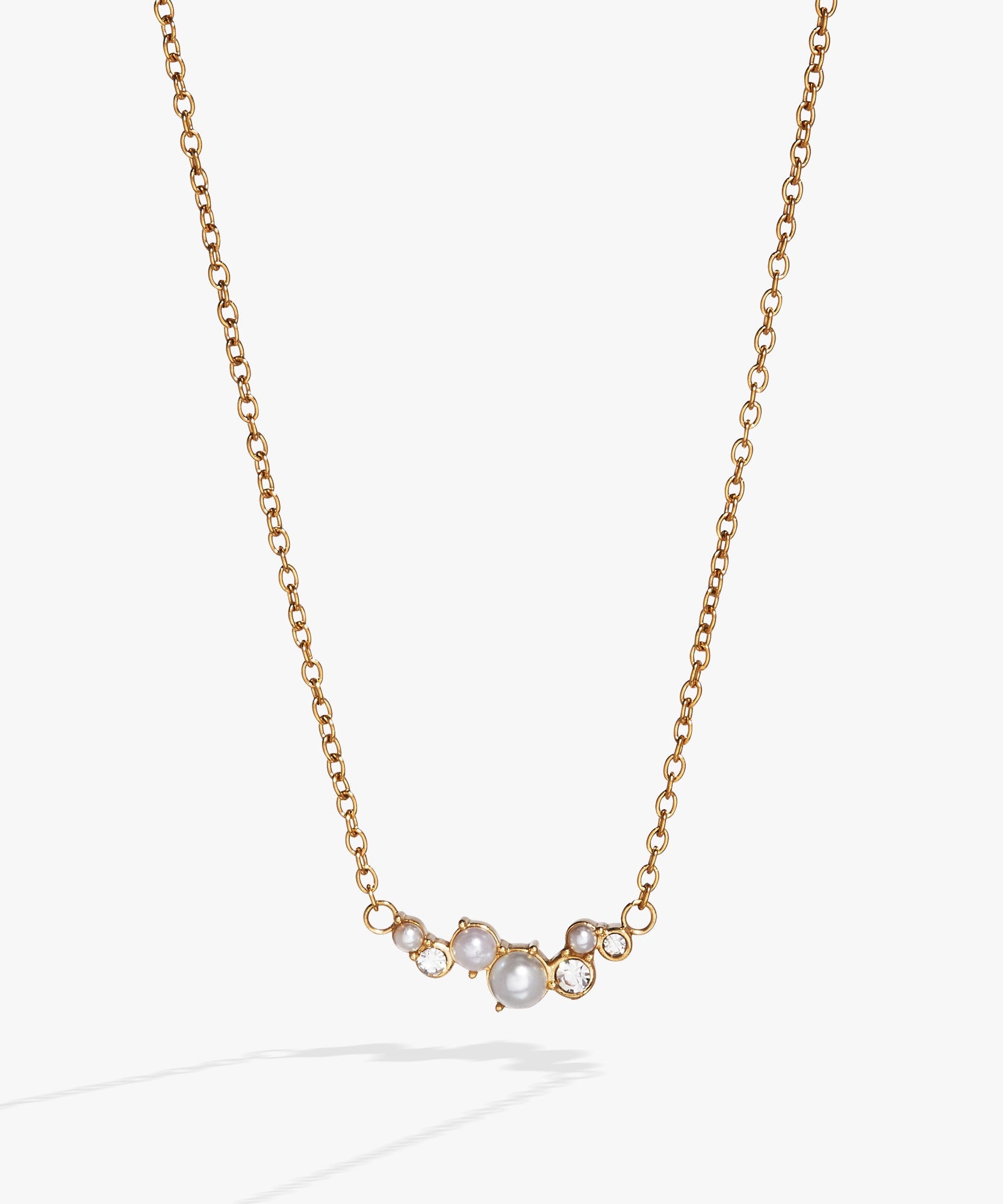 Pearl & Crystal Pendant Necklace