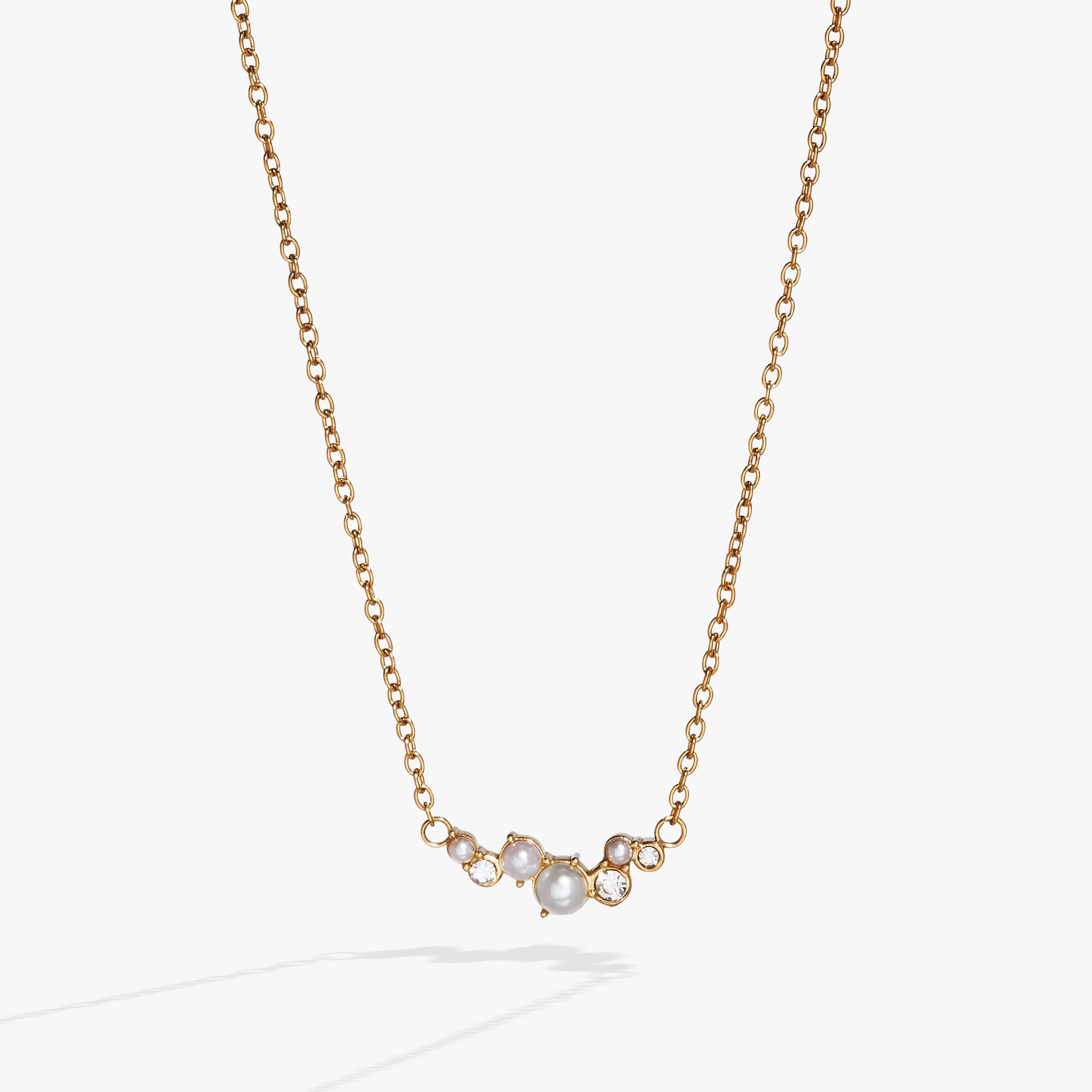 Pearl & Crystal Pendant Necklace