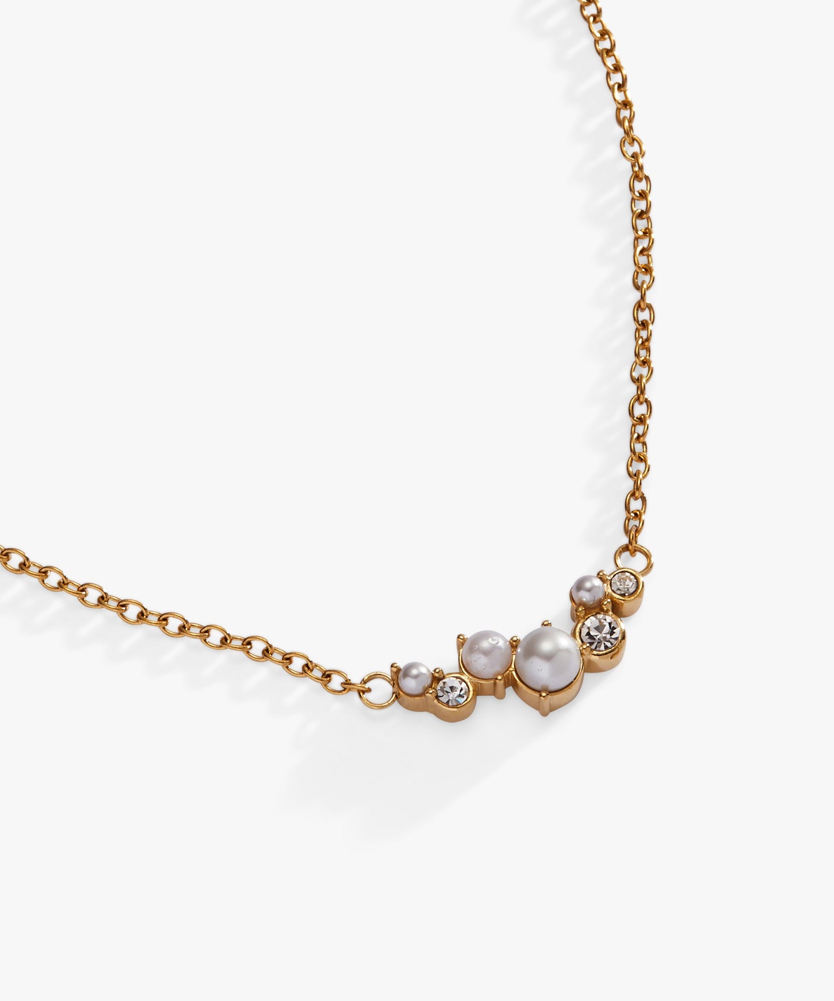 Pearl & Crystal Pendant Necklace