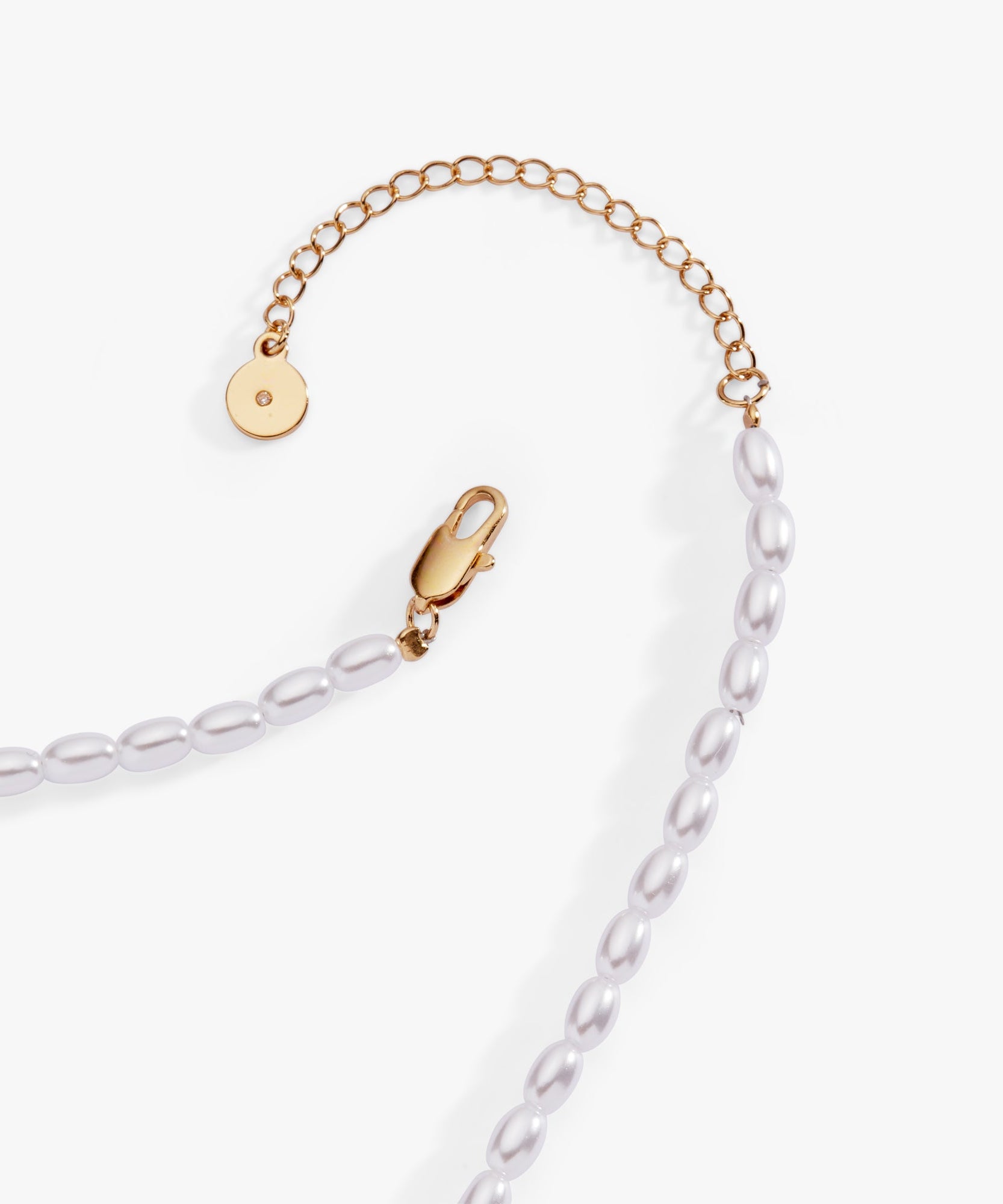 'Wifey' Bubble And Beaded Pearl Necklace