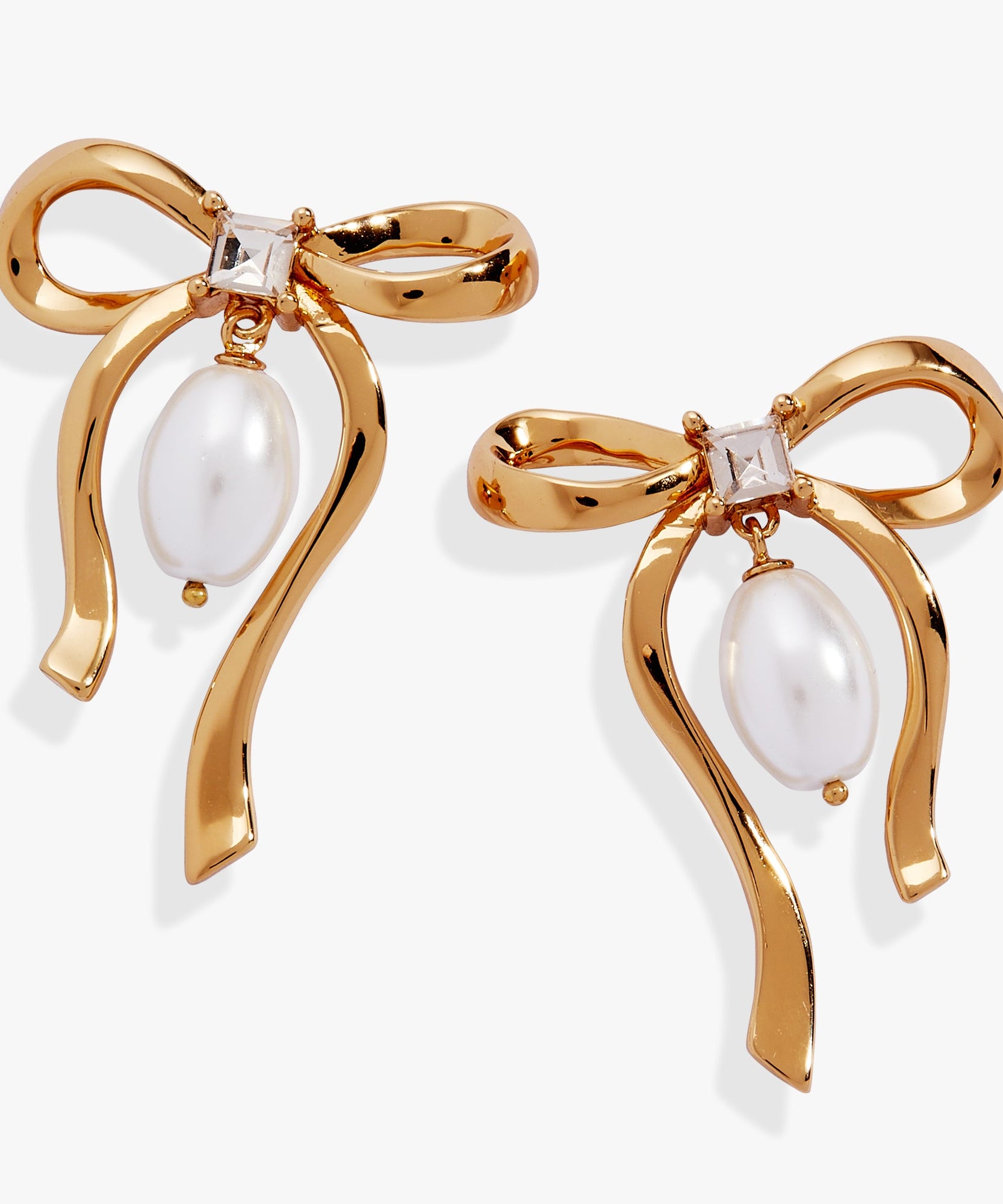 Bow Pearl Coquette Statement Drop Earring