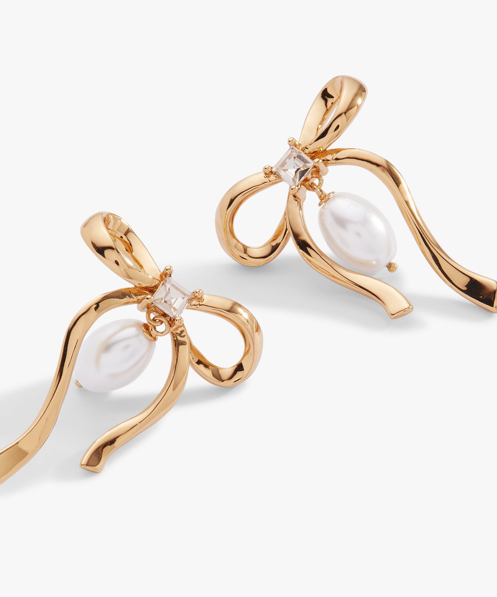 Bow Pearl Coquette Statement Drop Earring