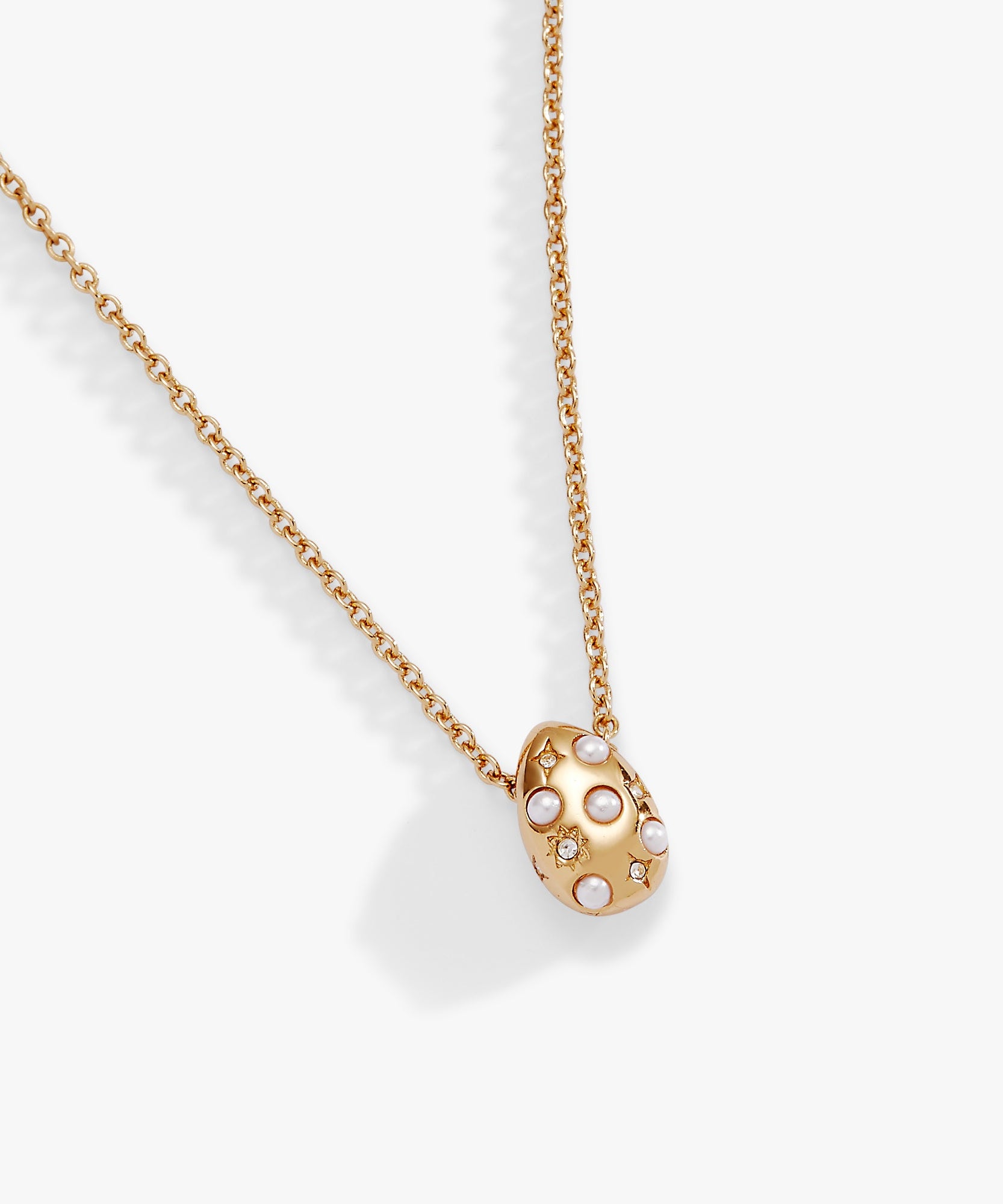 Pearl and Crystal Pendant Necklace
