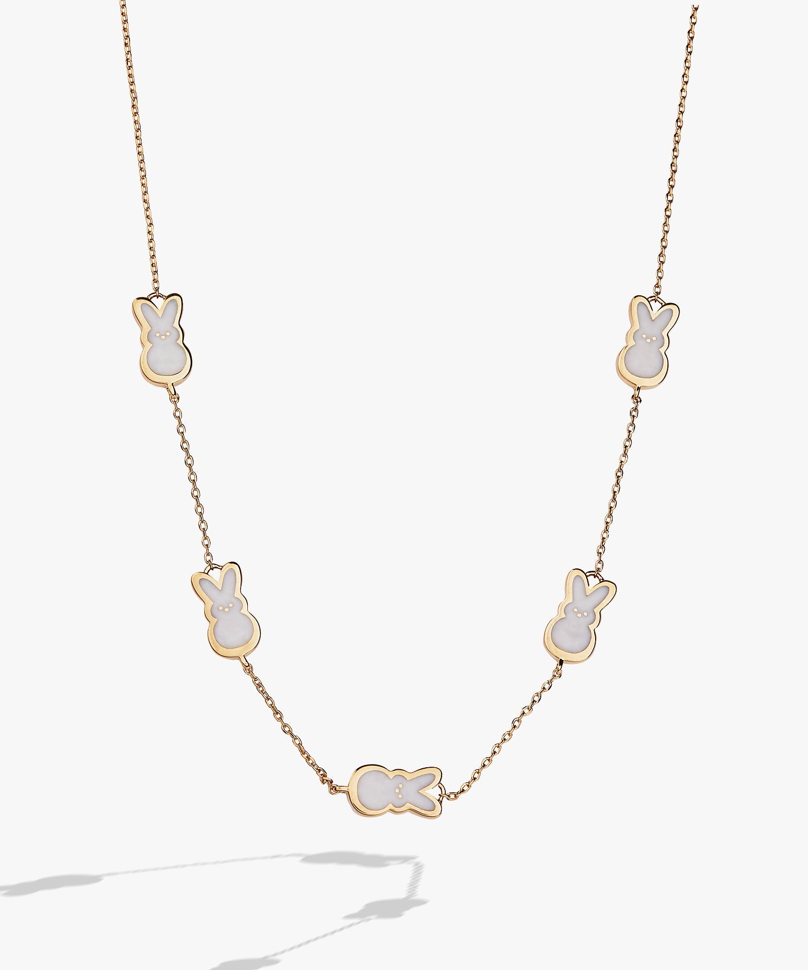 PEEPS® Pearlized Bunny Charm Necklace