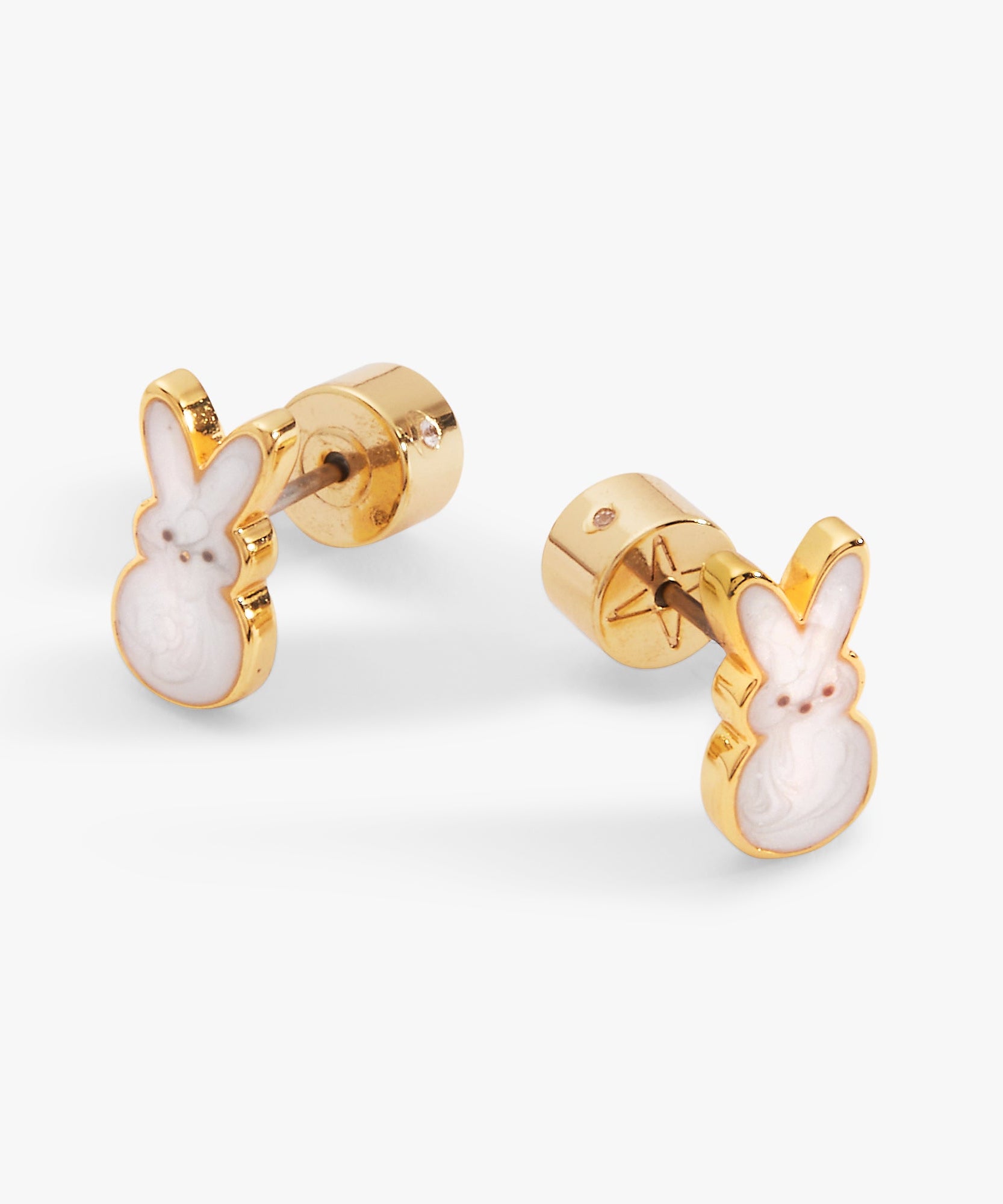 PEEPS® White Pearlized Bunny Studs