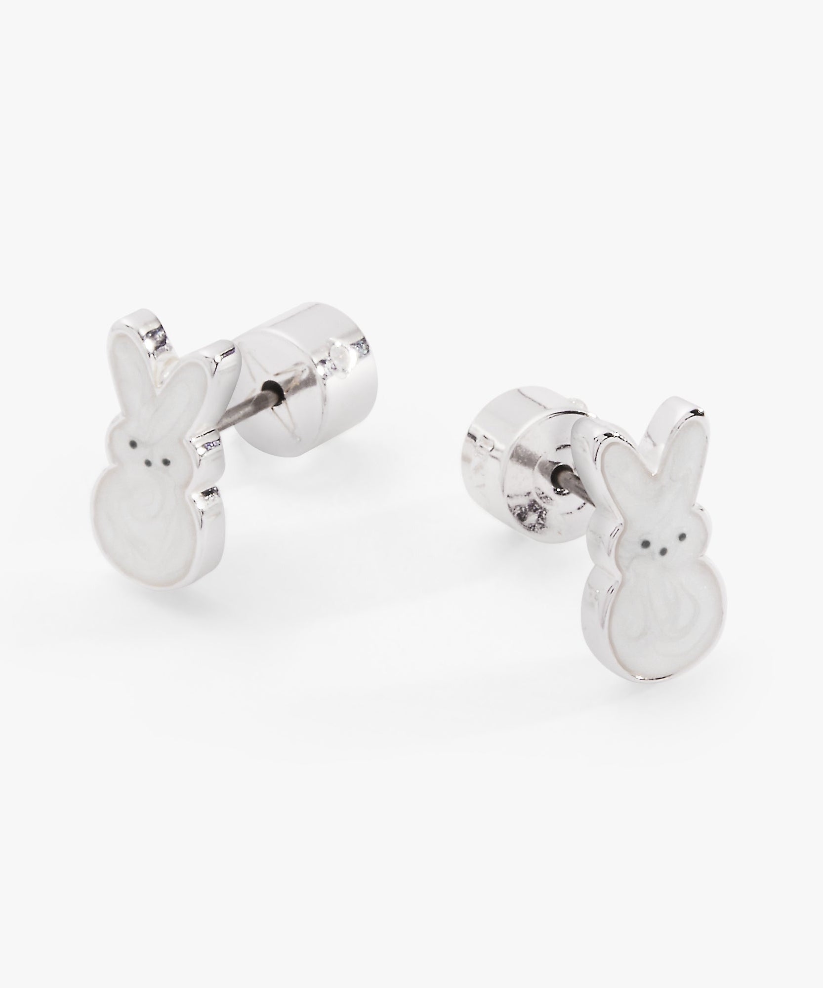 PEEPS® White Pearlized Bunny Studs