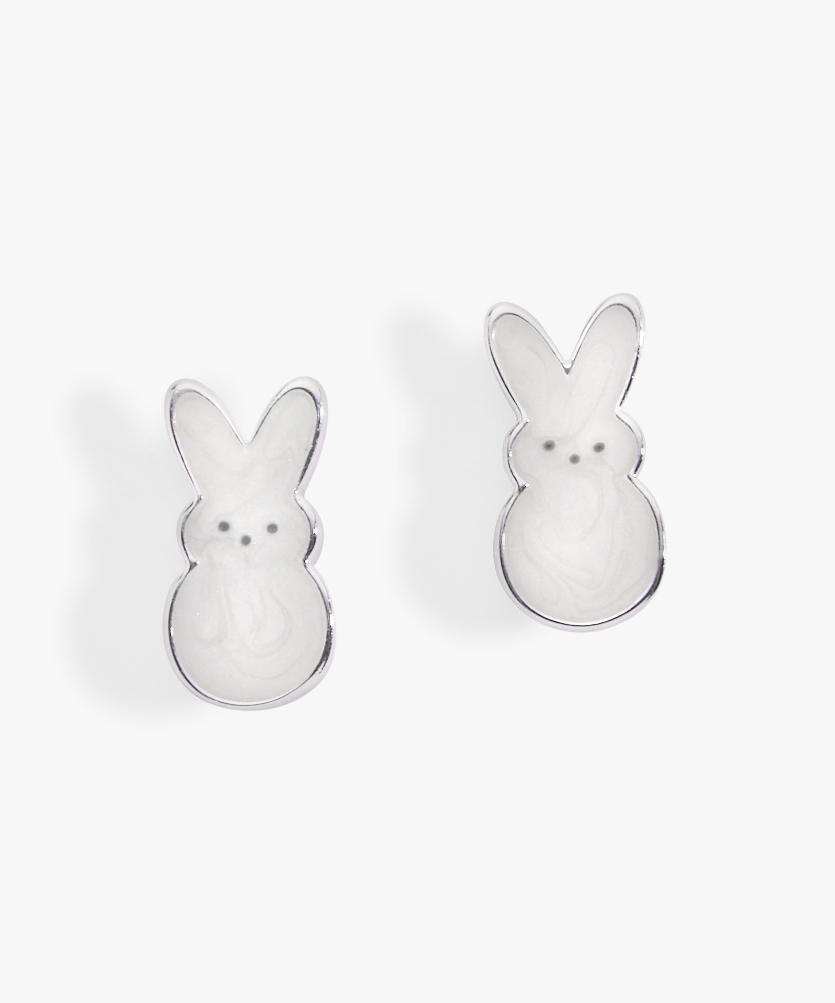 PEEPS® White Pearlized Bunny Studs