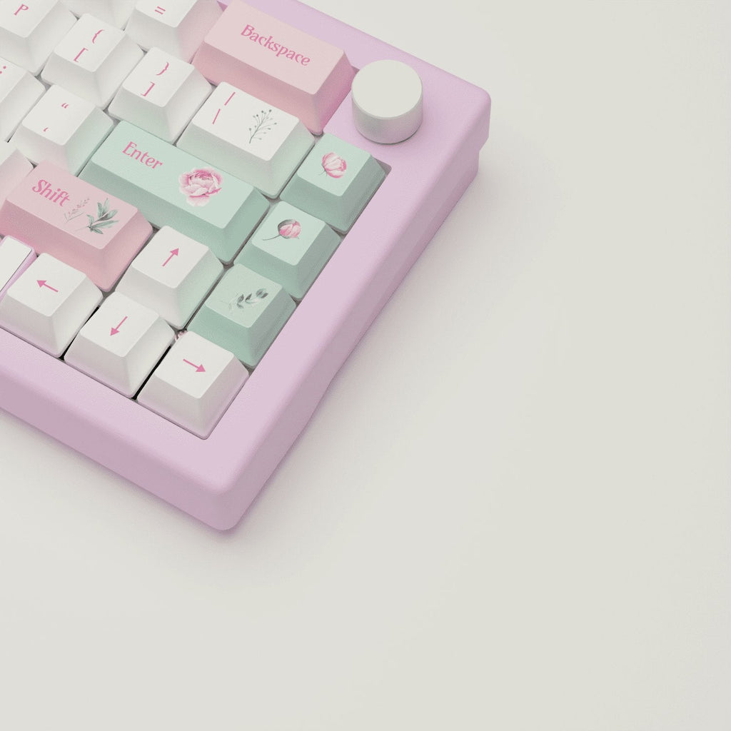 Peony Design Keycaps and Mechanical Keyboard