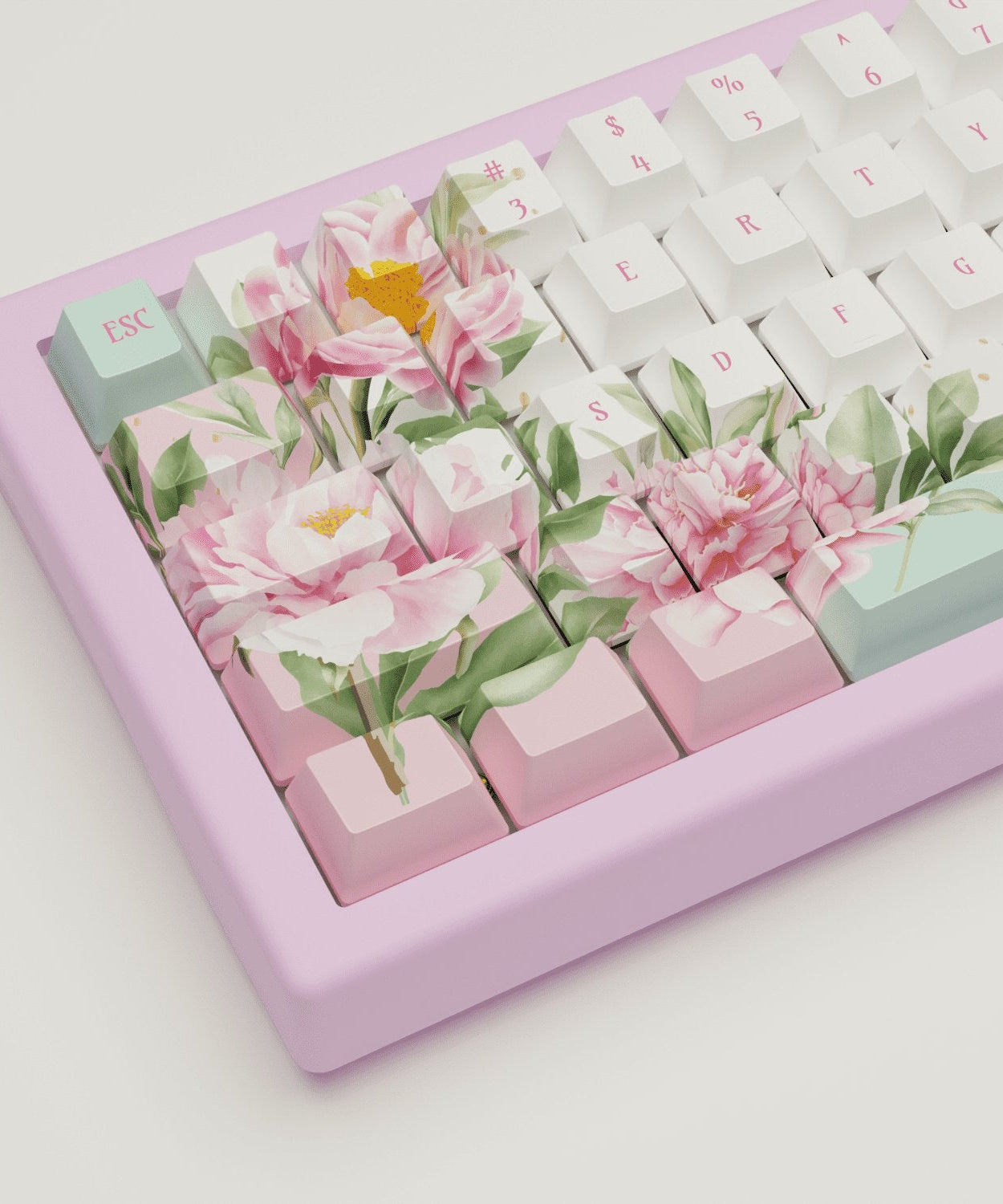 Peony Design Keycaps and Mechanical Keyboard