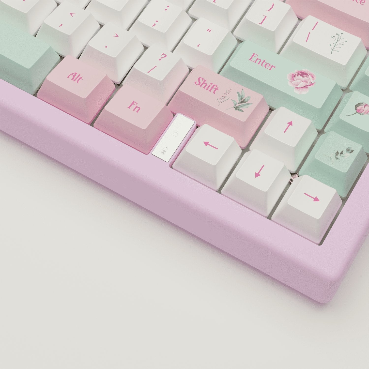 Peony Design Keycaps and Mechanical Keyboard