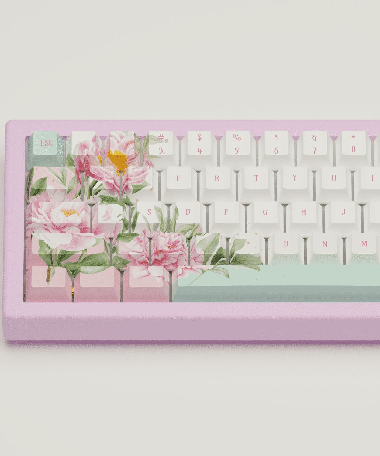 Peony Design Keycaps and Mechanical Keyboard
