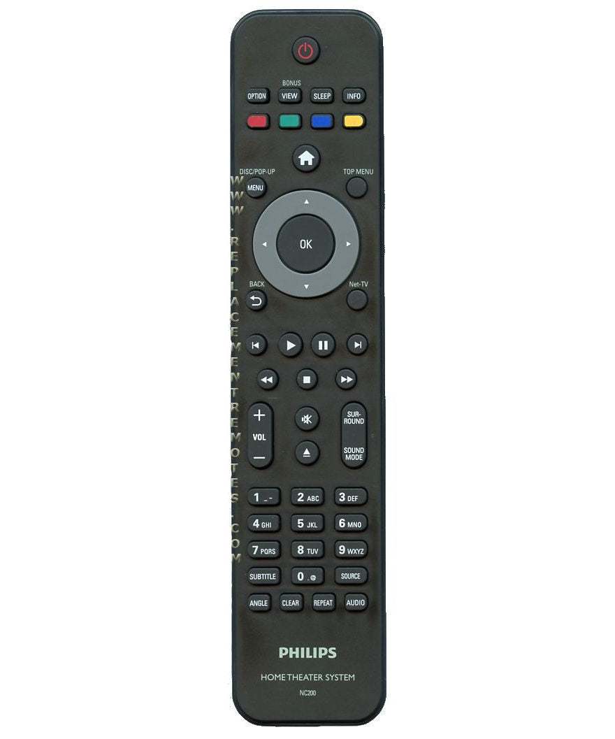 Philips NC200UD Home Theater and DVD System Remote Control