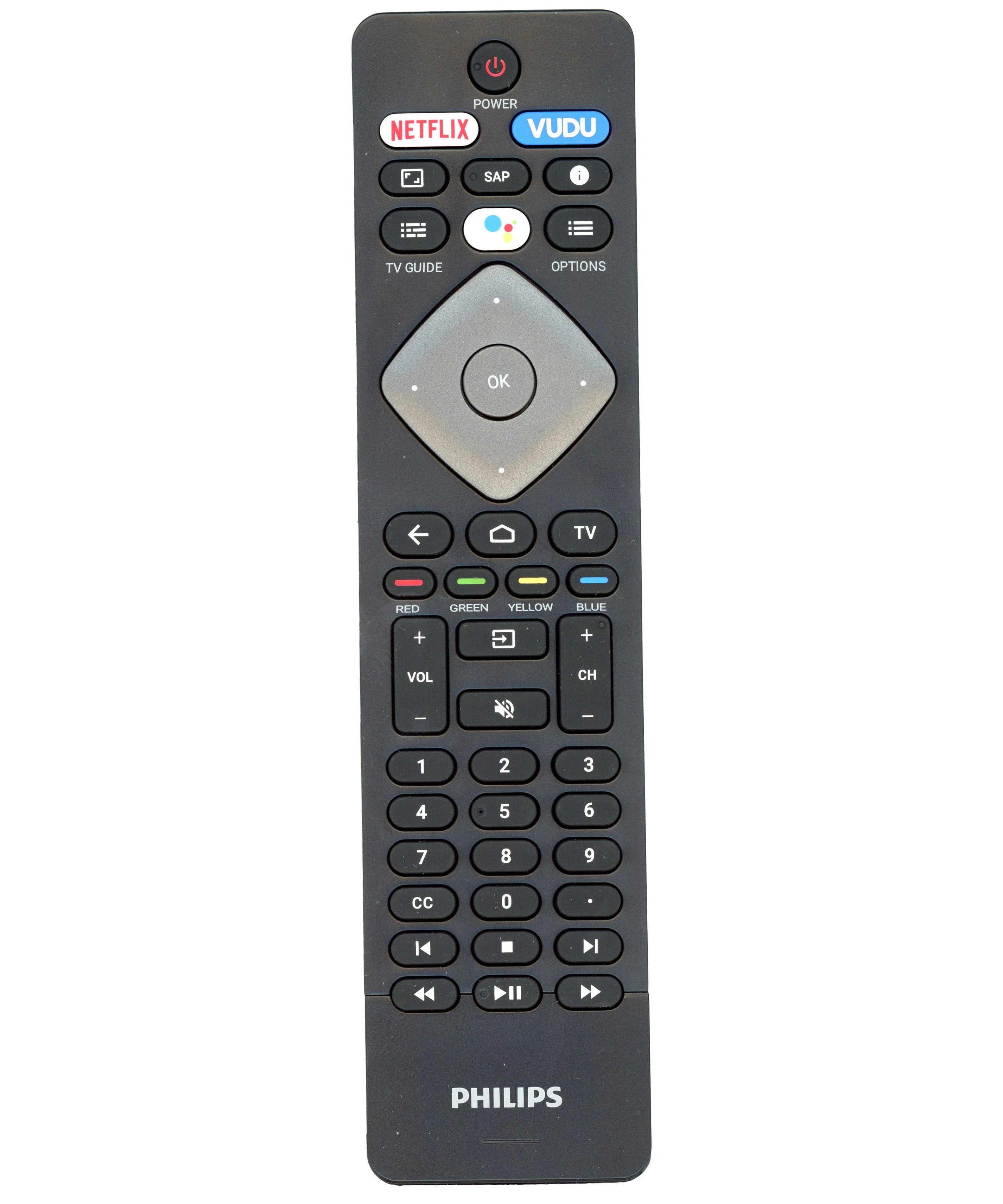 Philips NH800UP Android TV Remote Control | Google Assistant  - NH800UP