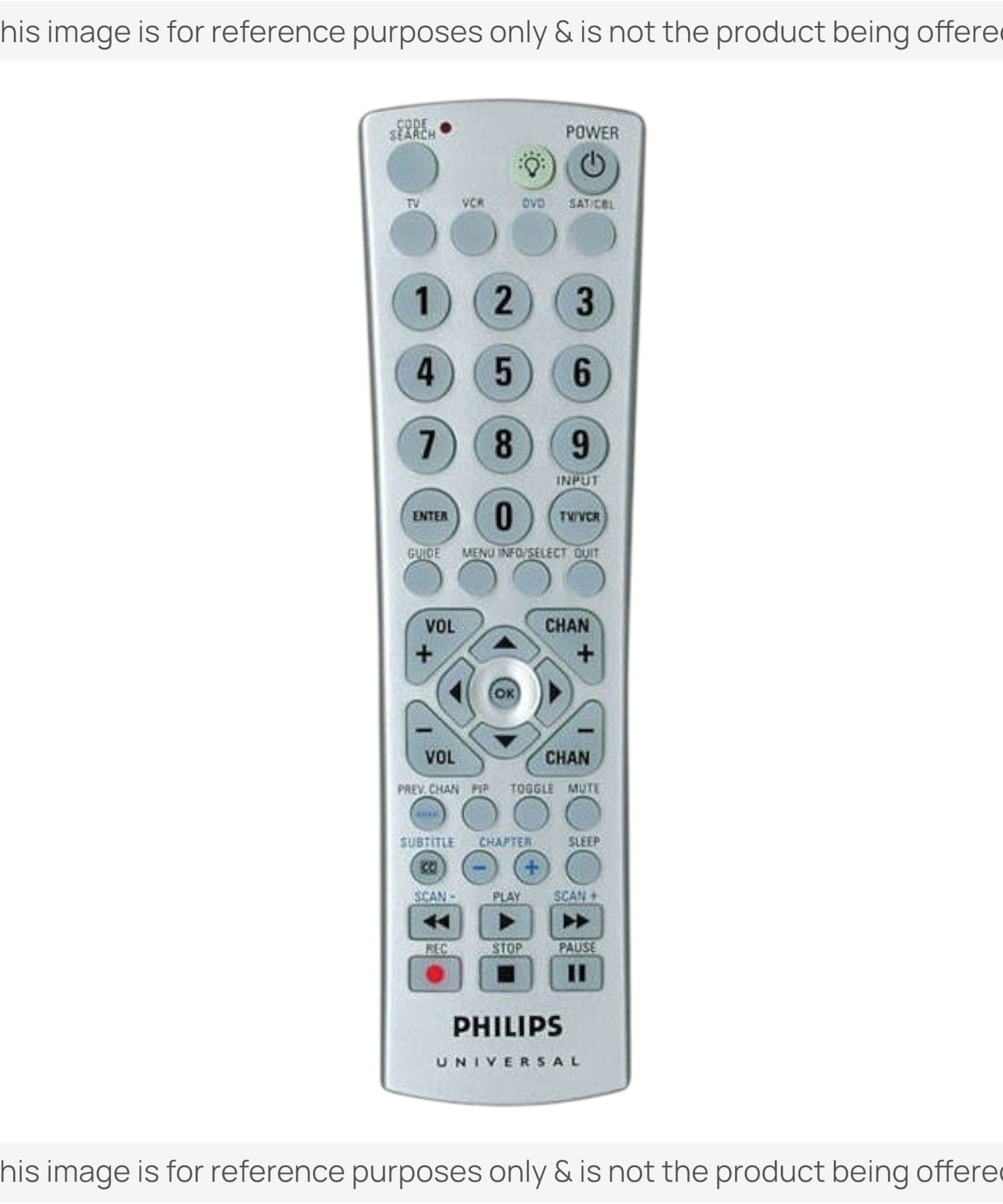 Substitute for Philips SRU2040/17 4-Device Universal Remote Control [RRU401]