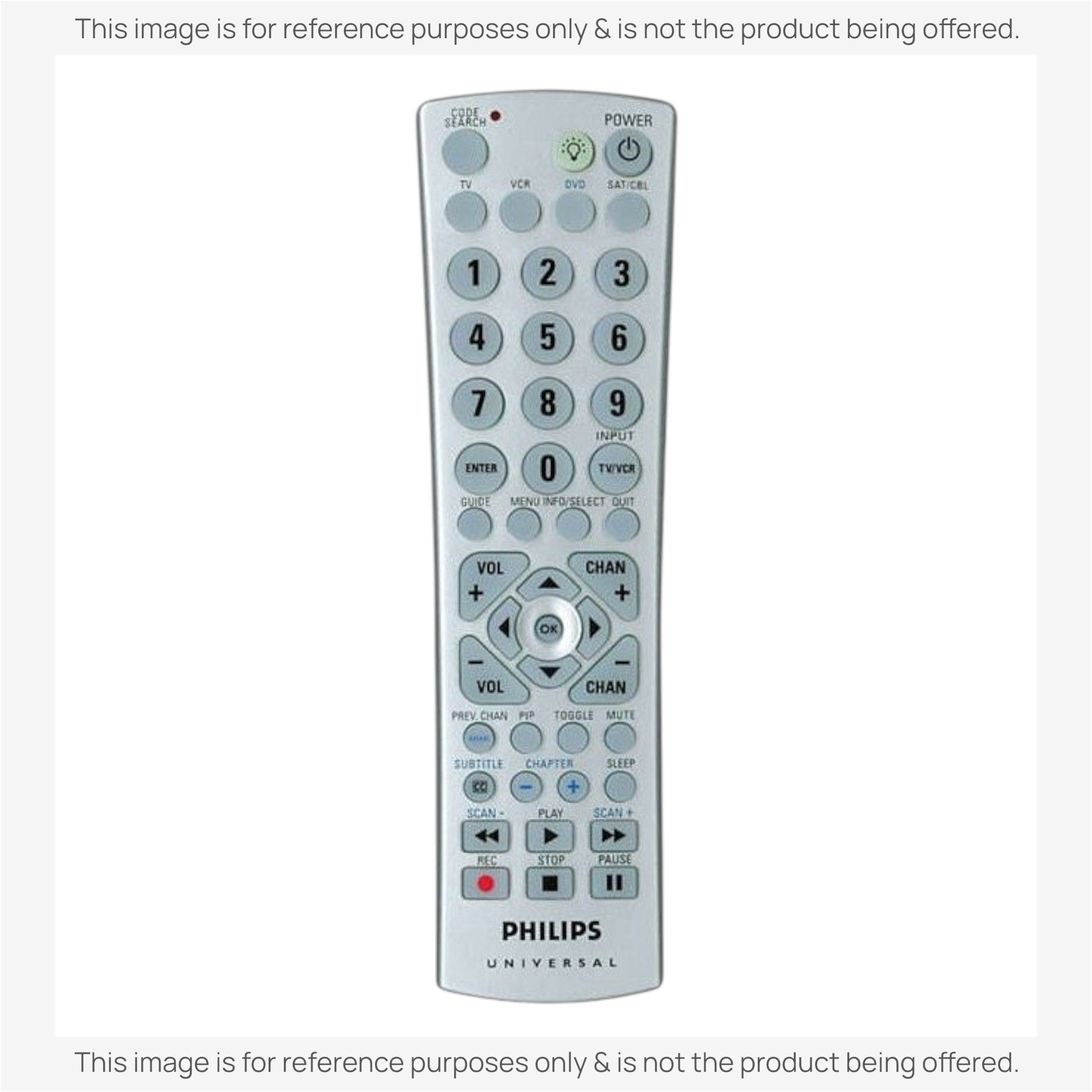 Substitute for Philips SRU2040/17 4-Device Universal Remote Control [RRU401]