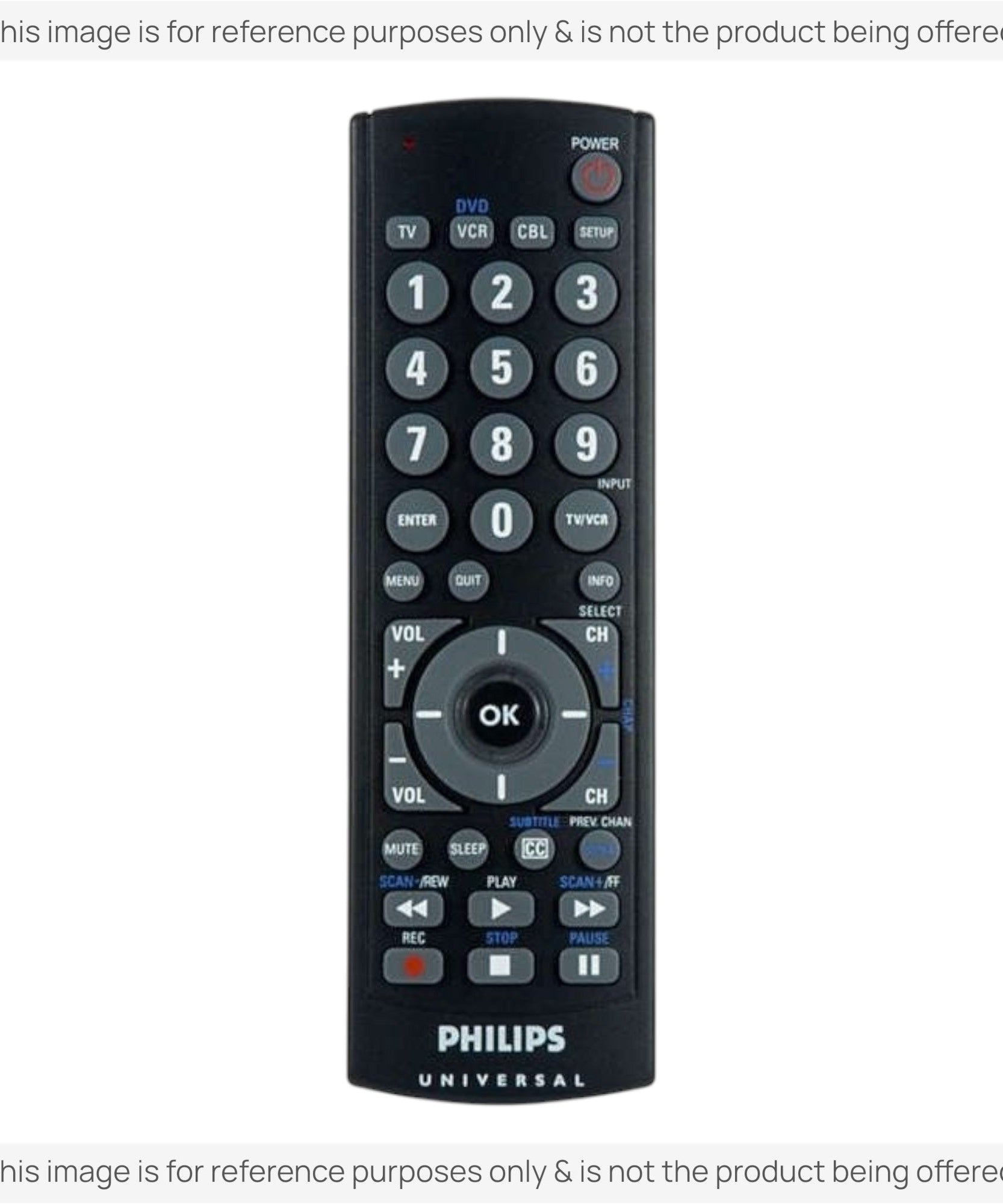 Substitute for Philips SRU2103/27 4-Device Universal Remote Control [RRU401]