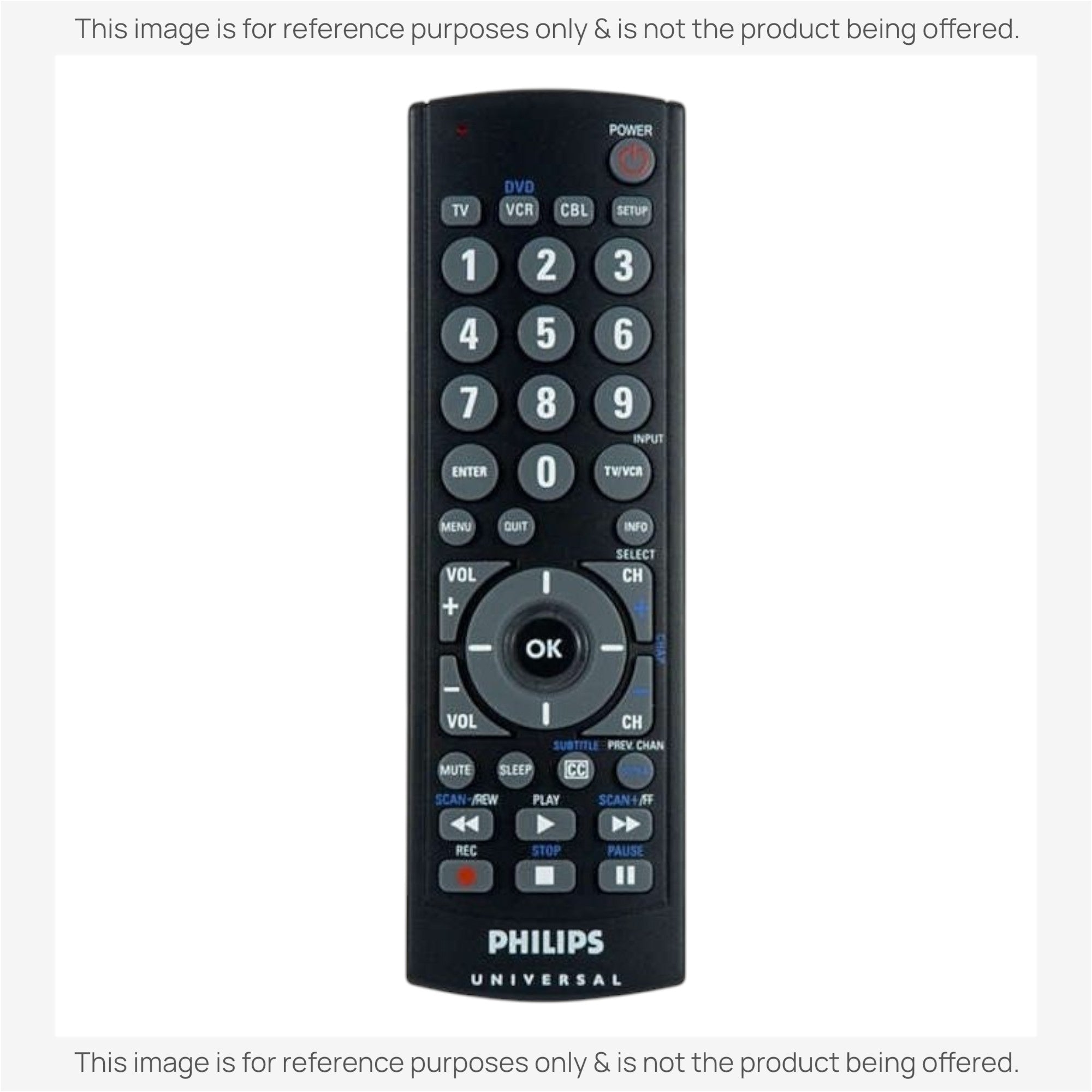 Substitute for Philips SRU2103/27 4-Device Universal Remote Control [RRU401]