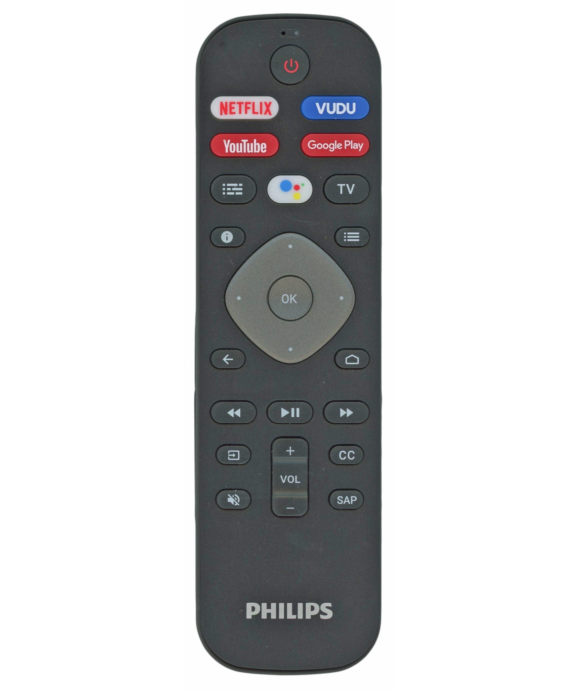 Philips URMT26RST004 Google Android TV Remote Control with Voice | Netflix | Vudu | Youtube | Google Play - URMT26RST004