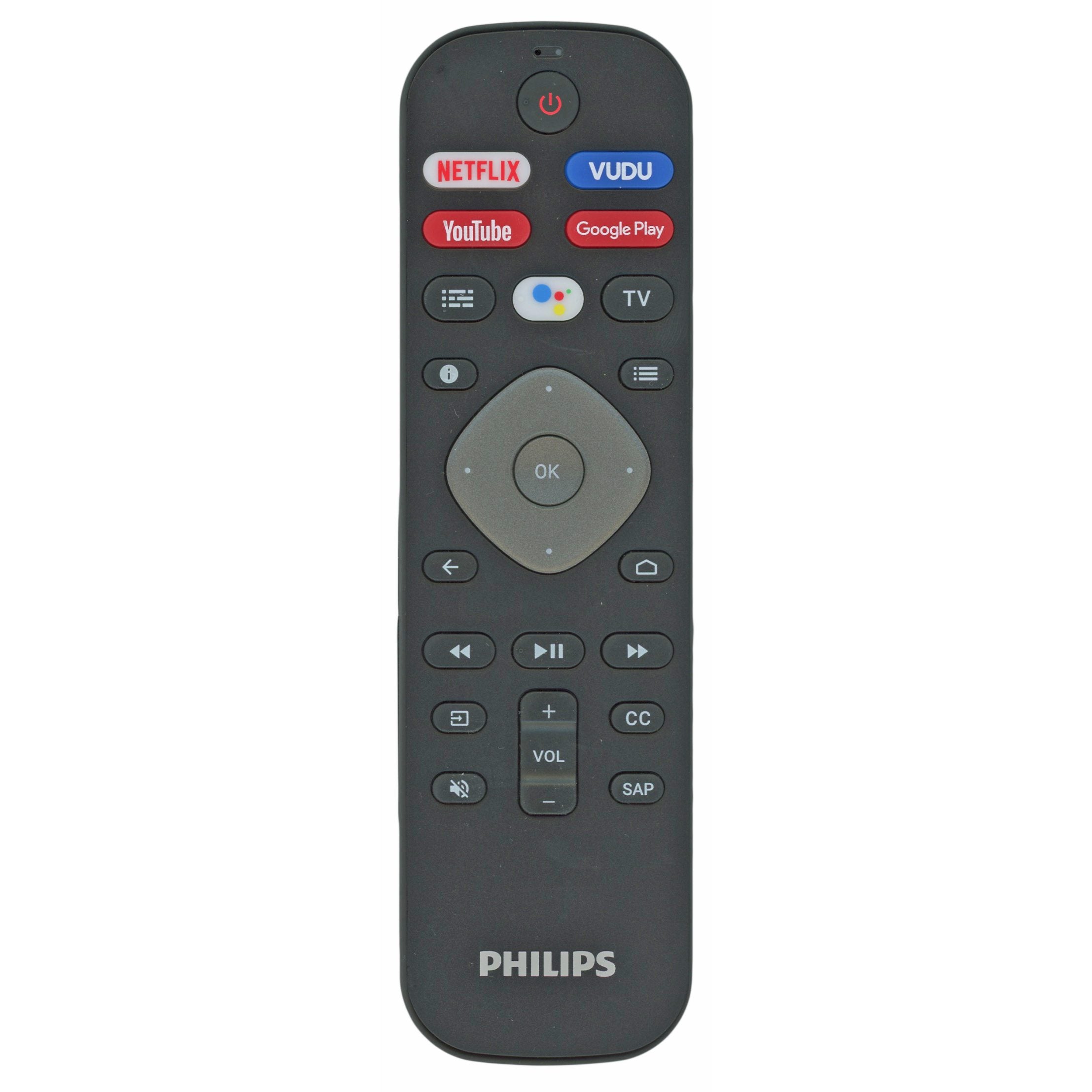 Philips URMT26RST004 Google Android TV Remote Control with Voice | Netflix | Vudu | Youtube | Google Play - URMT26RST004