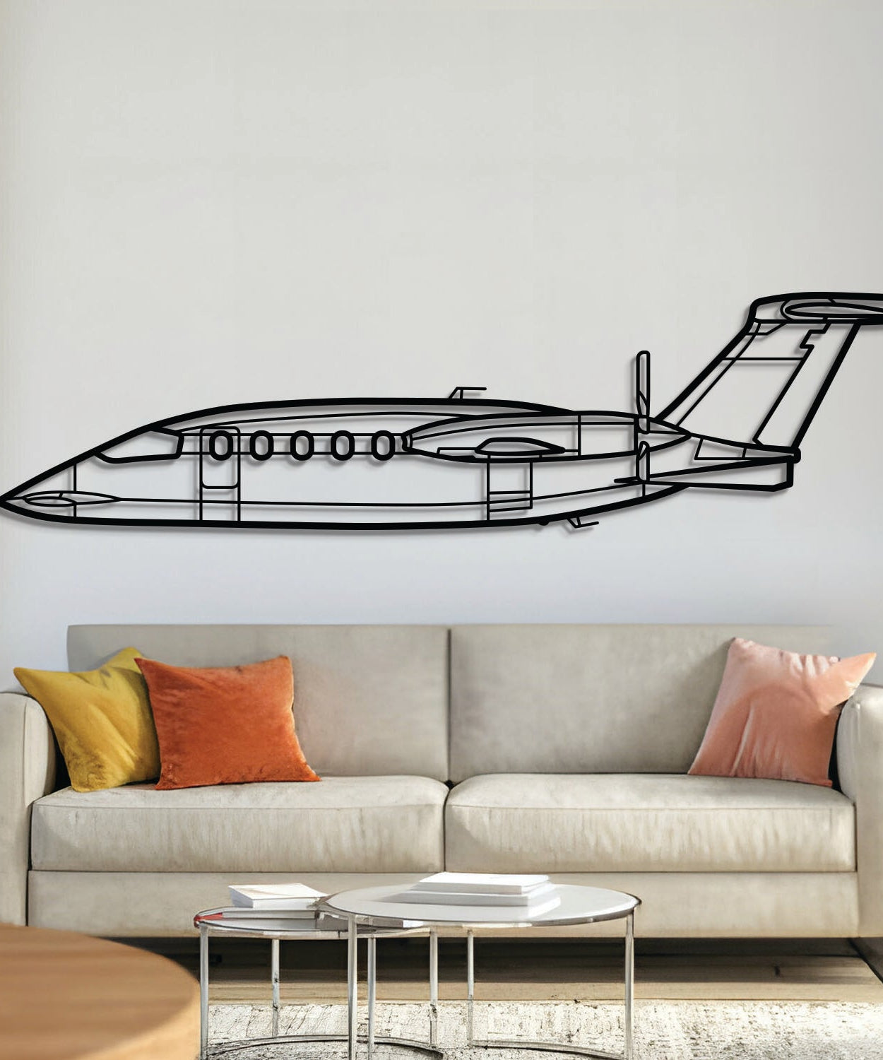 P-180 Avanti Metallflugzeug Wandkunst - NCP0187