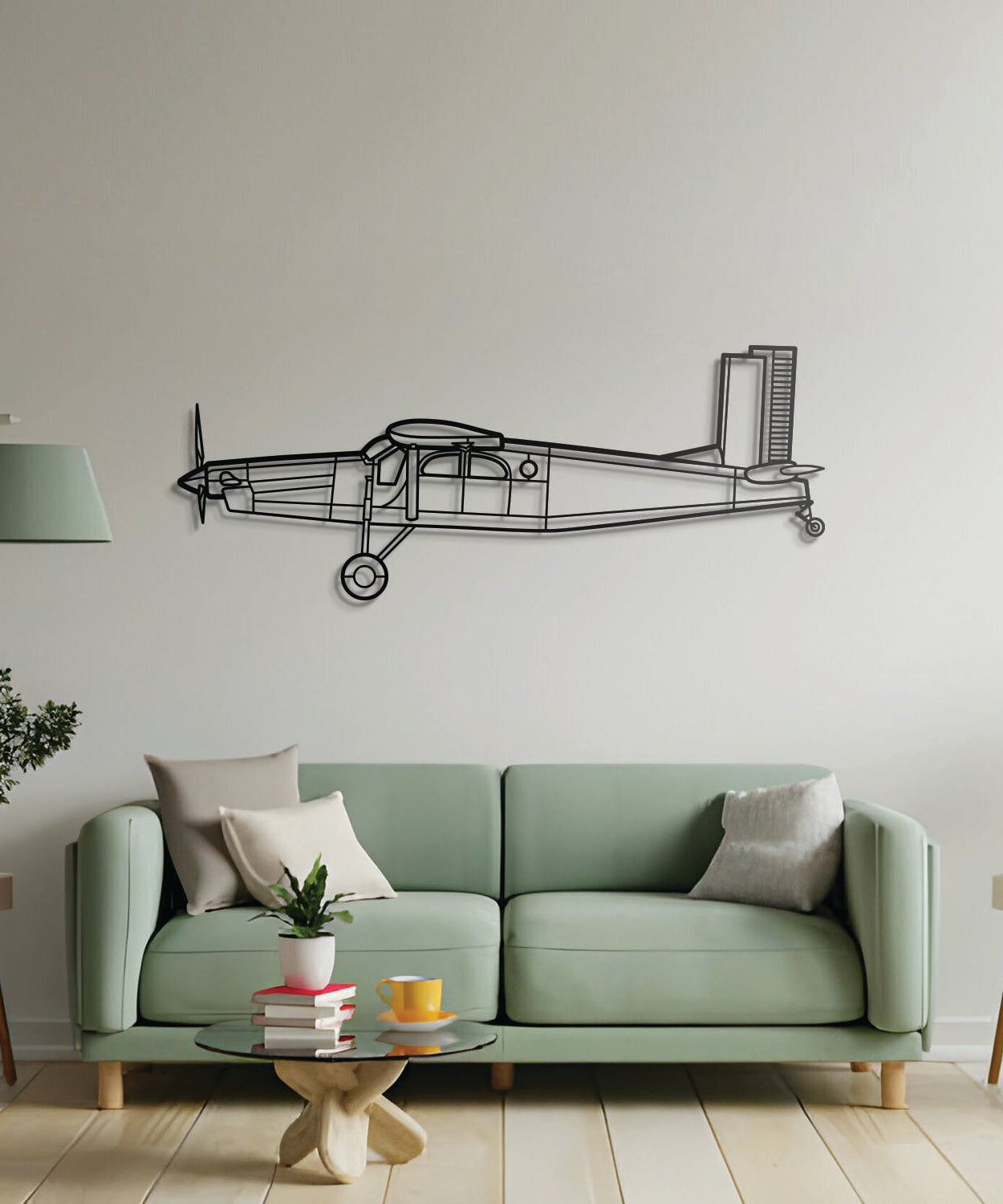 PC-6 B2-H2 Turbo-Porter Wandkunst aus Metall - NCP0242