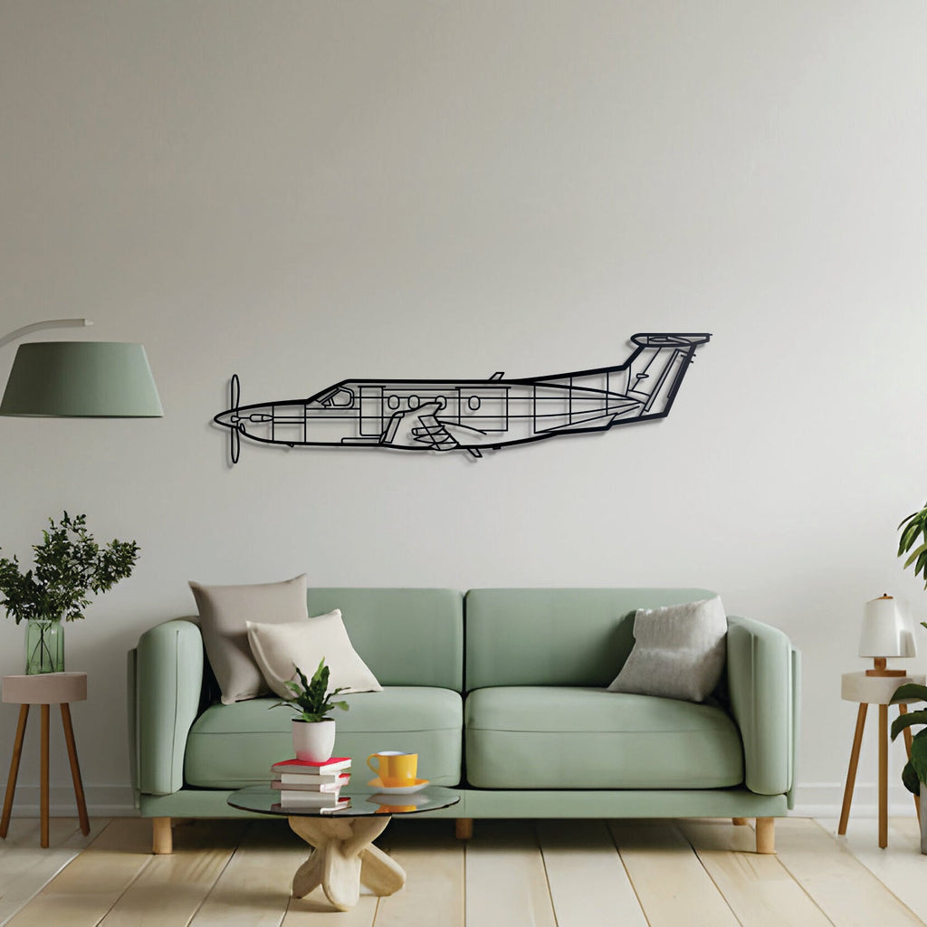 PC-12 Metal Aircraft Wall Art - NCP0117