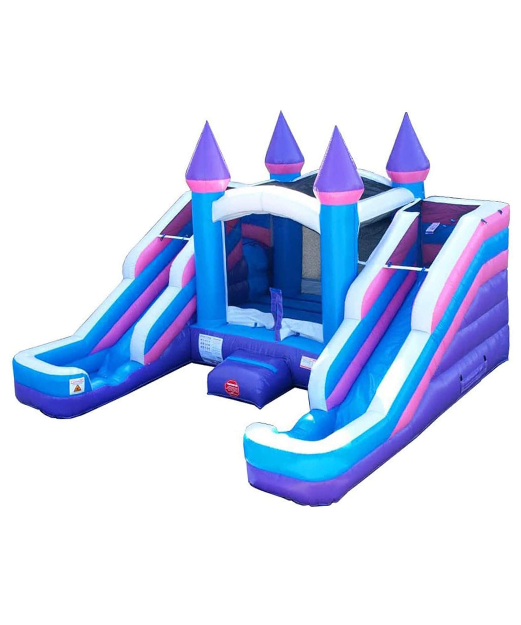 16FT Pink Castle Bounce House Combo With Double Water Slide (SAK84027)
