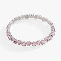 Pink Crystal Heart Stretch Bracelet