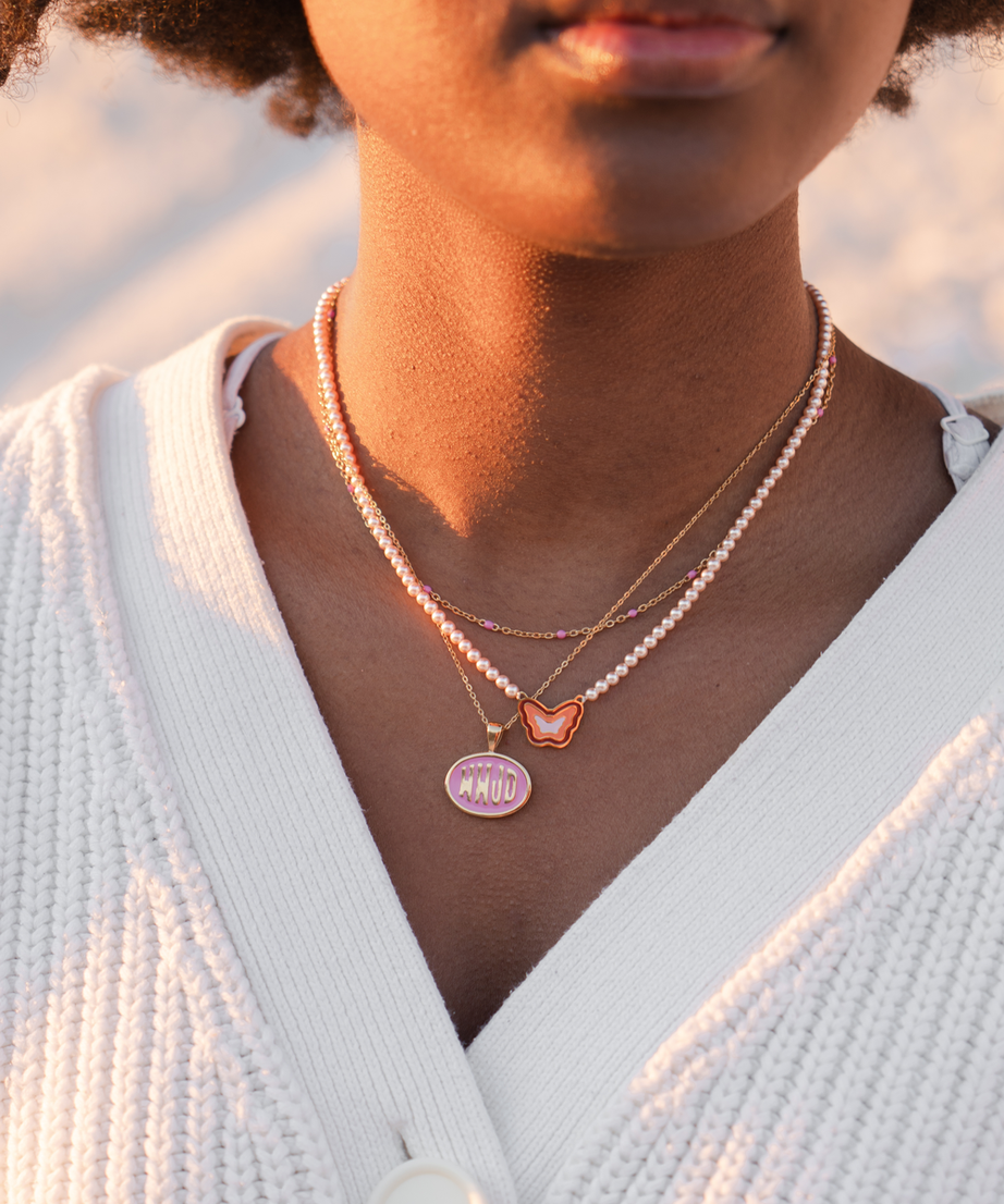 Pink WWJD Necklace Set