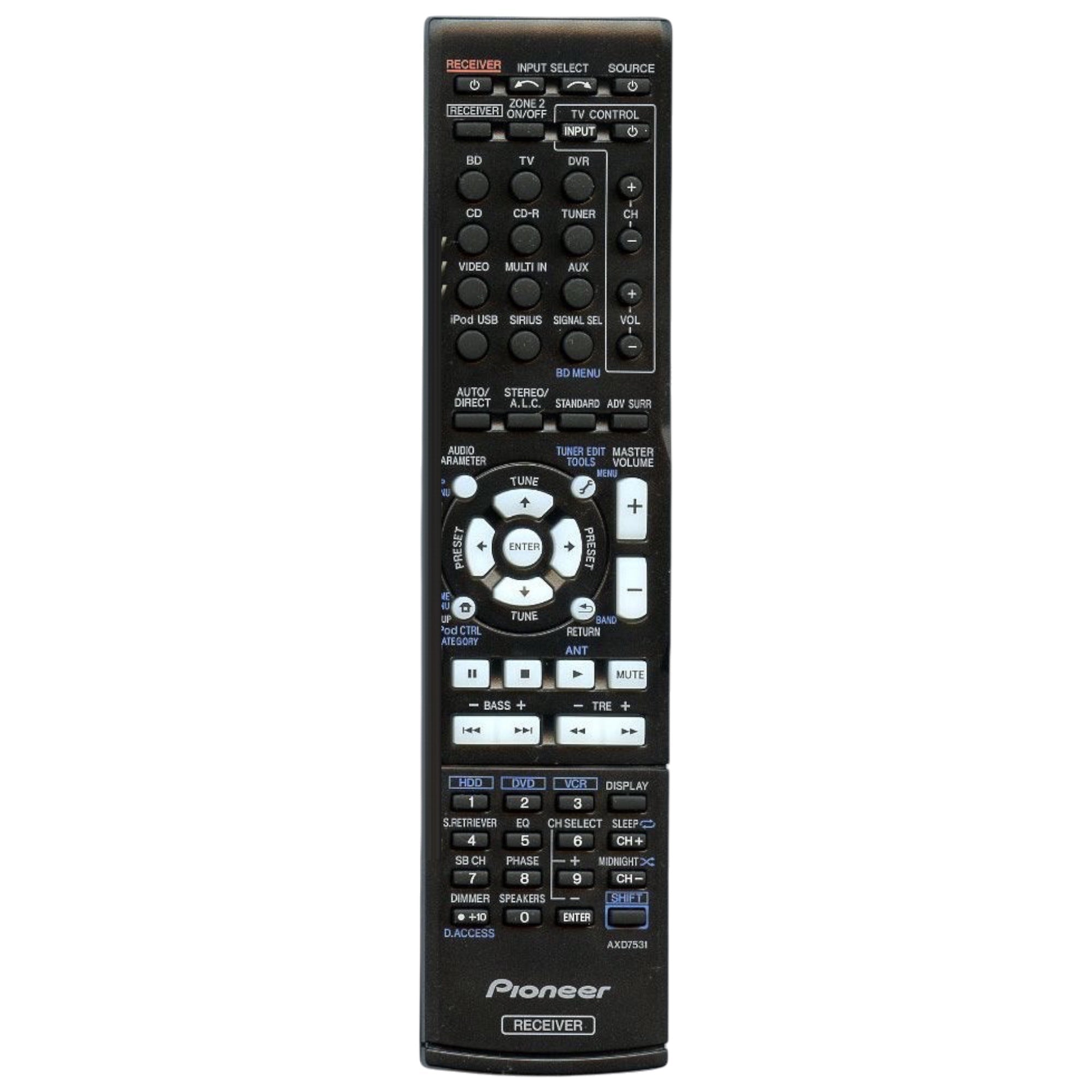 Pioneer AXD7531 Receiver Remote Control