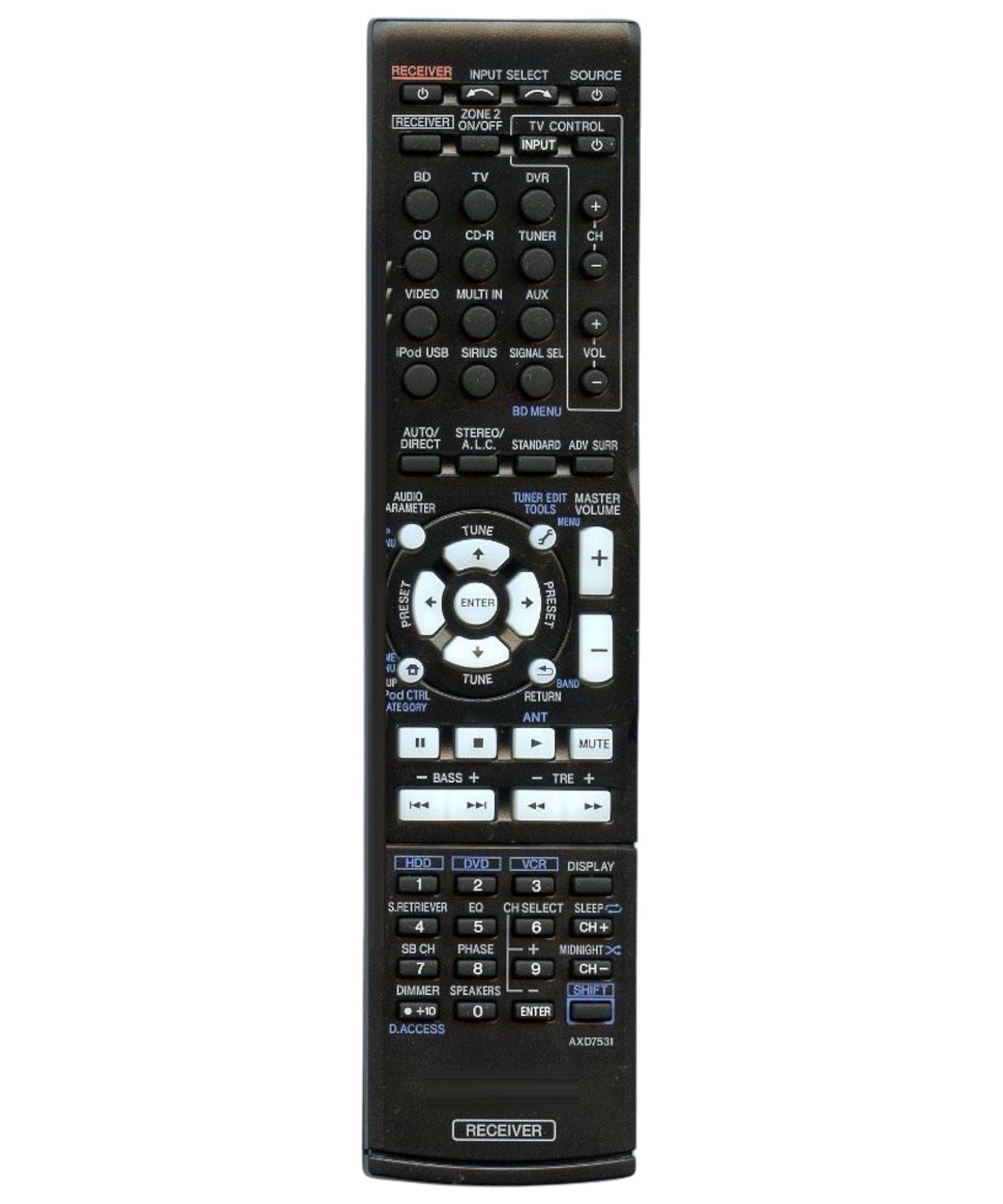 Pioneer AXD7531 Receiver Remote Control