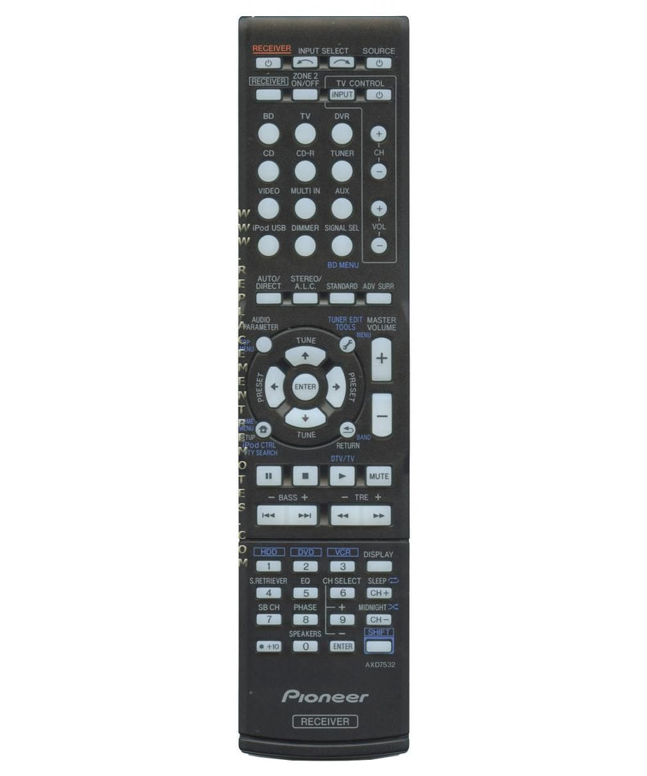 Pioneer AXD7532 Receiver Remote Control