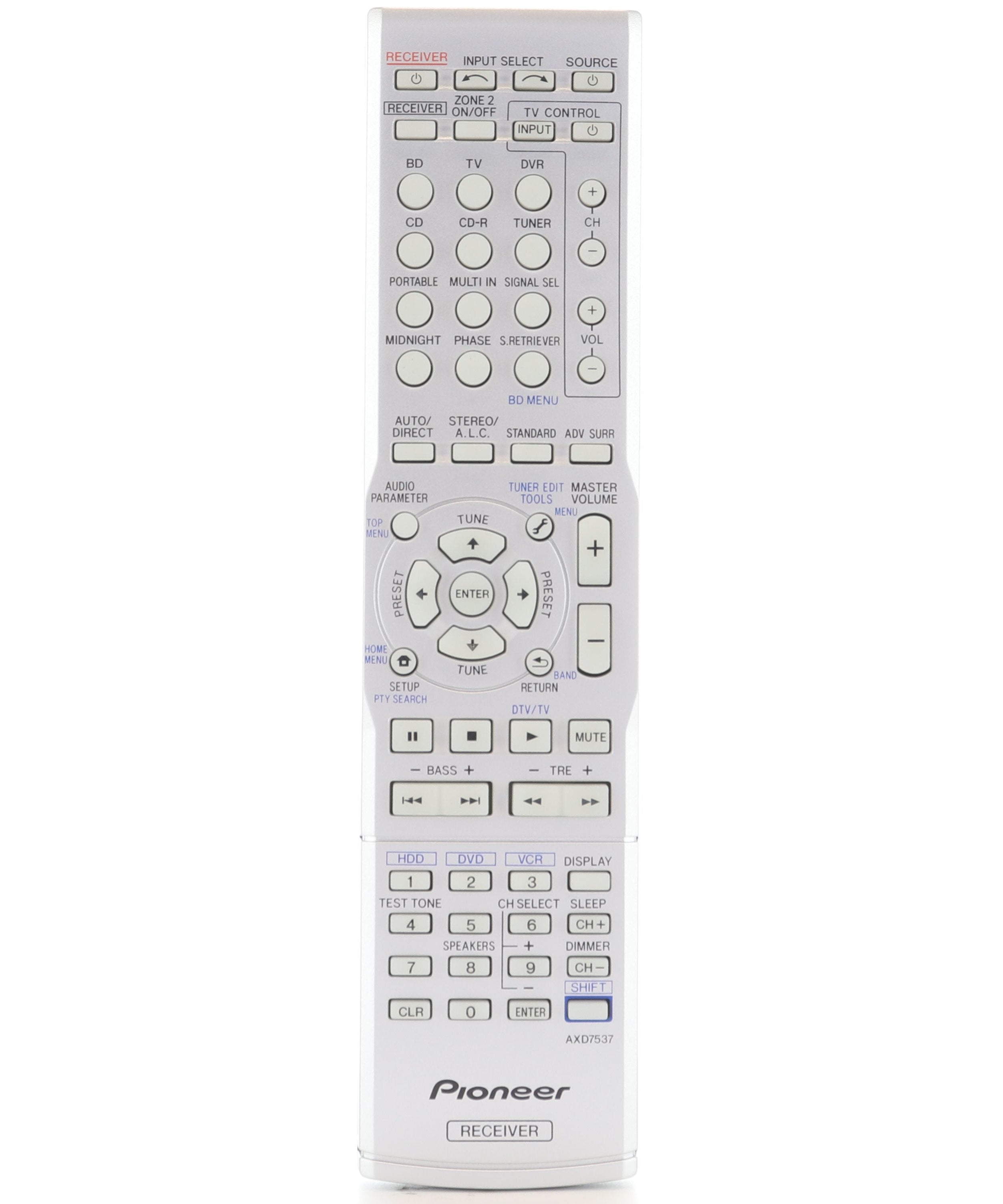 Pioneer AXD7537 A/V Receiver Remote Control - AXD7537
