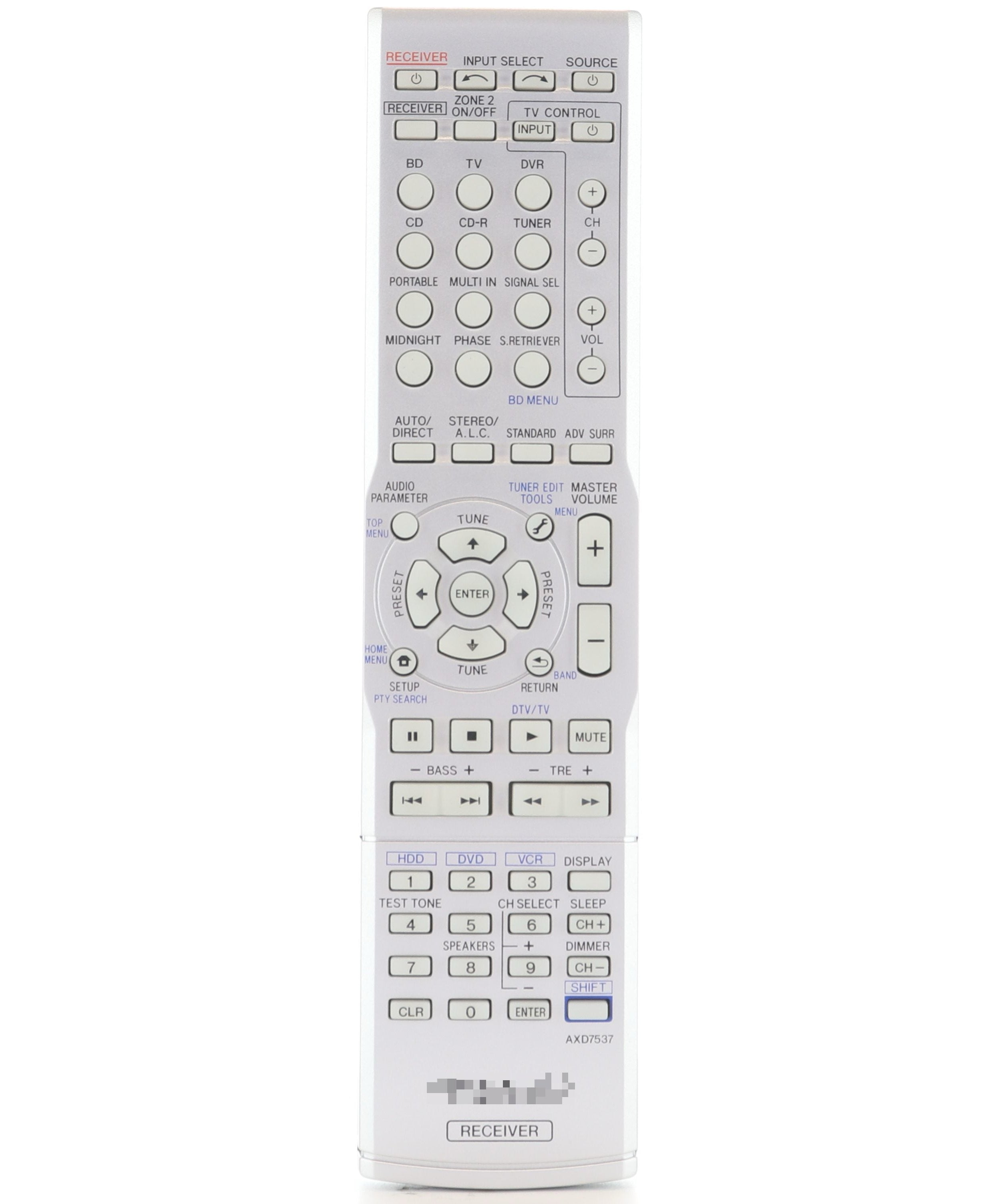 Pioneer AXD7537 A/V Receiver Remote Control - AXD7537