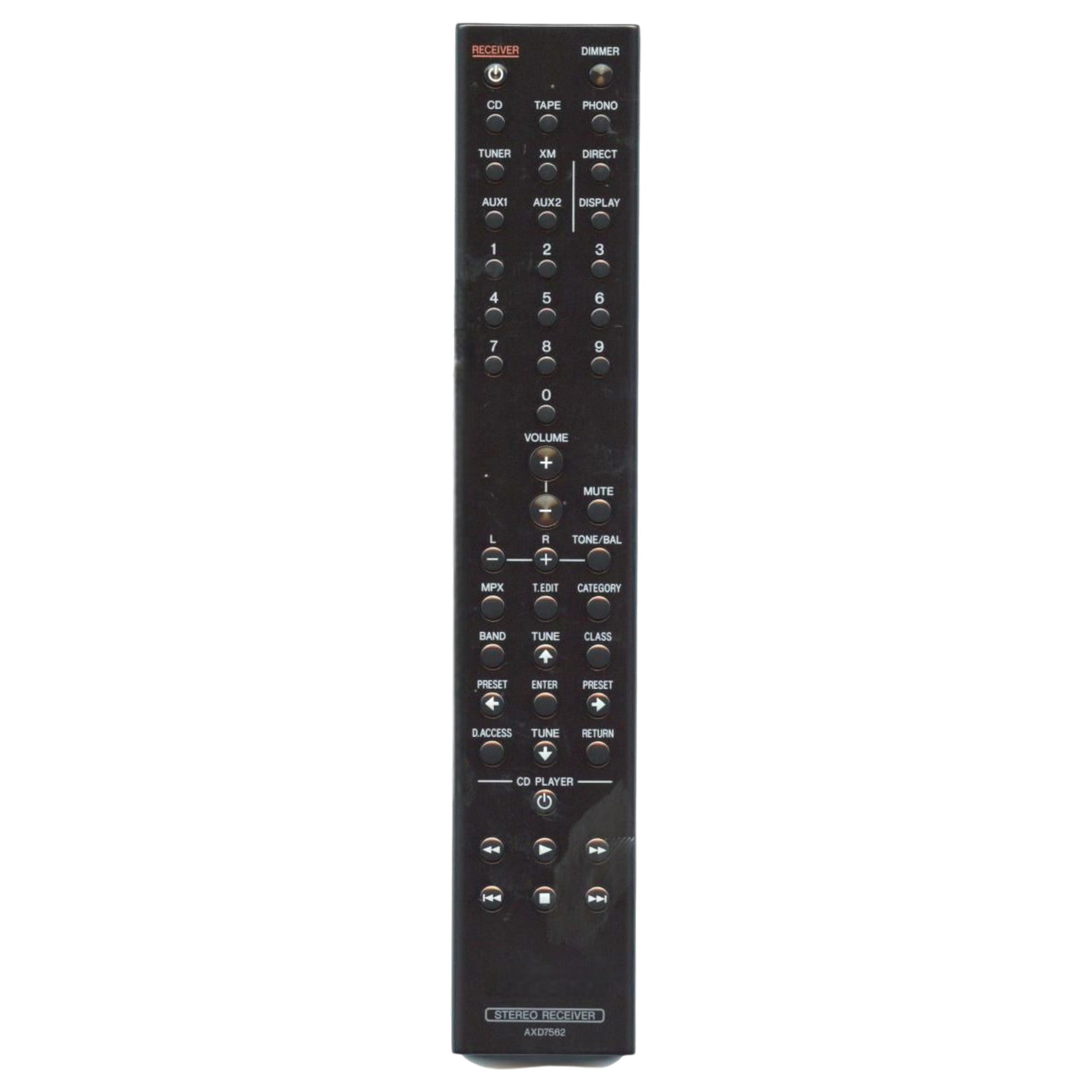 Pioneer AXD7562 Stereo Receiver Audio Remote Control - 8300756200010IL