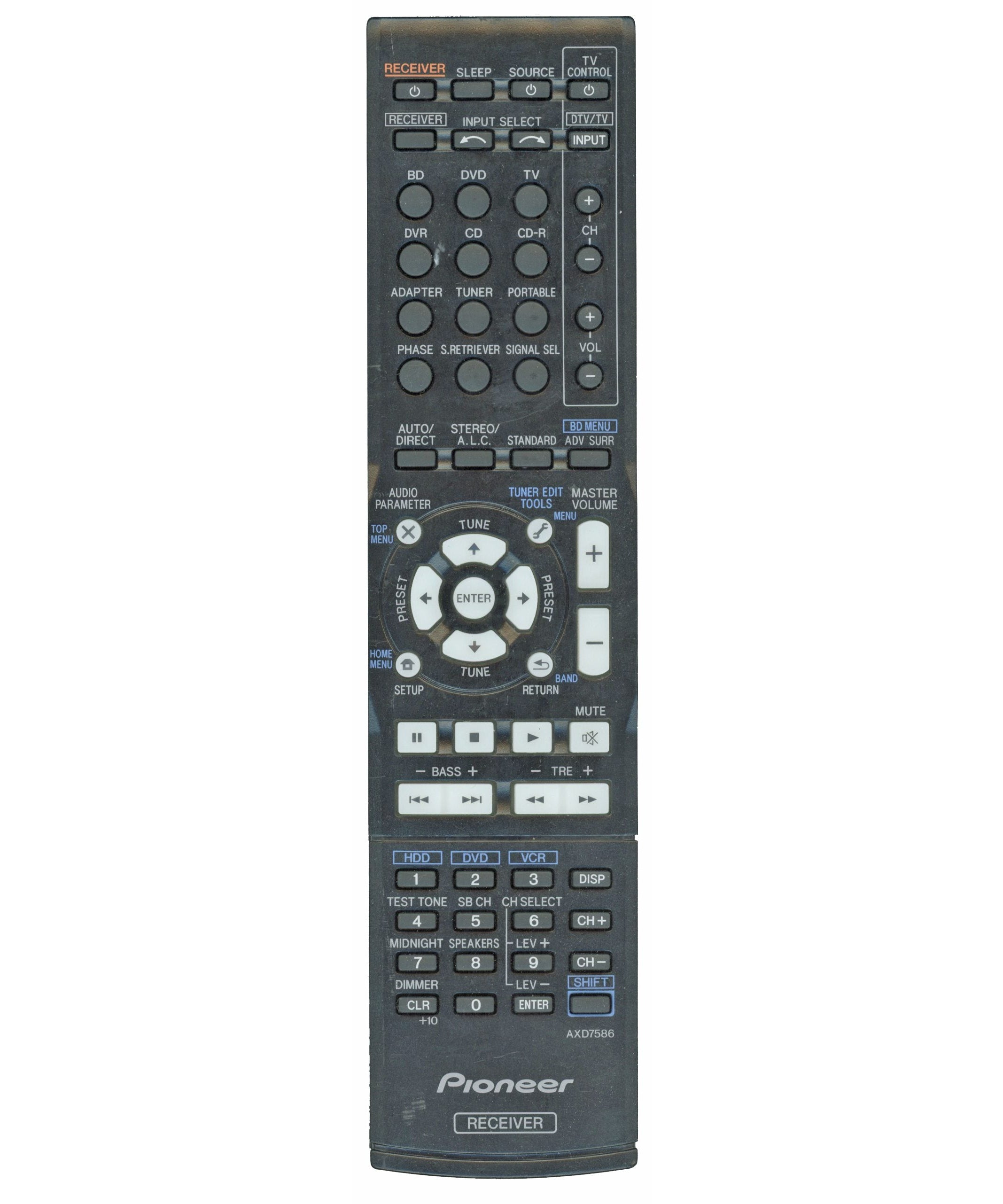 Pioneer AXD7586 Receiver Remote Control