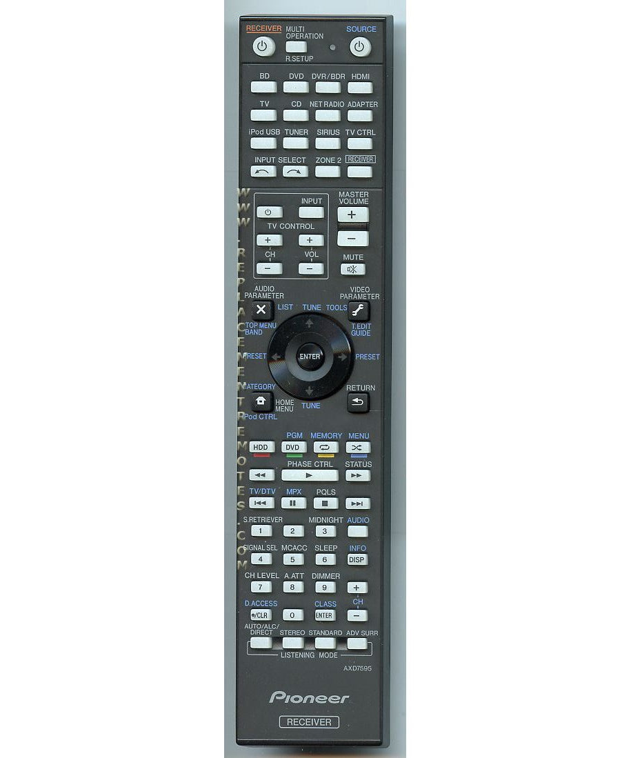 Pioneer AXD7595 Receiver Remote Control