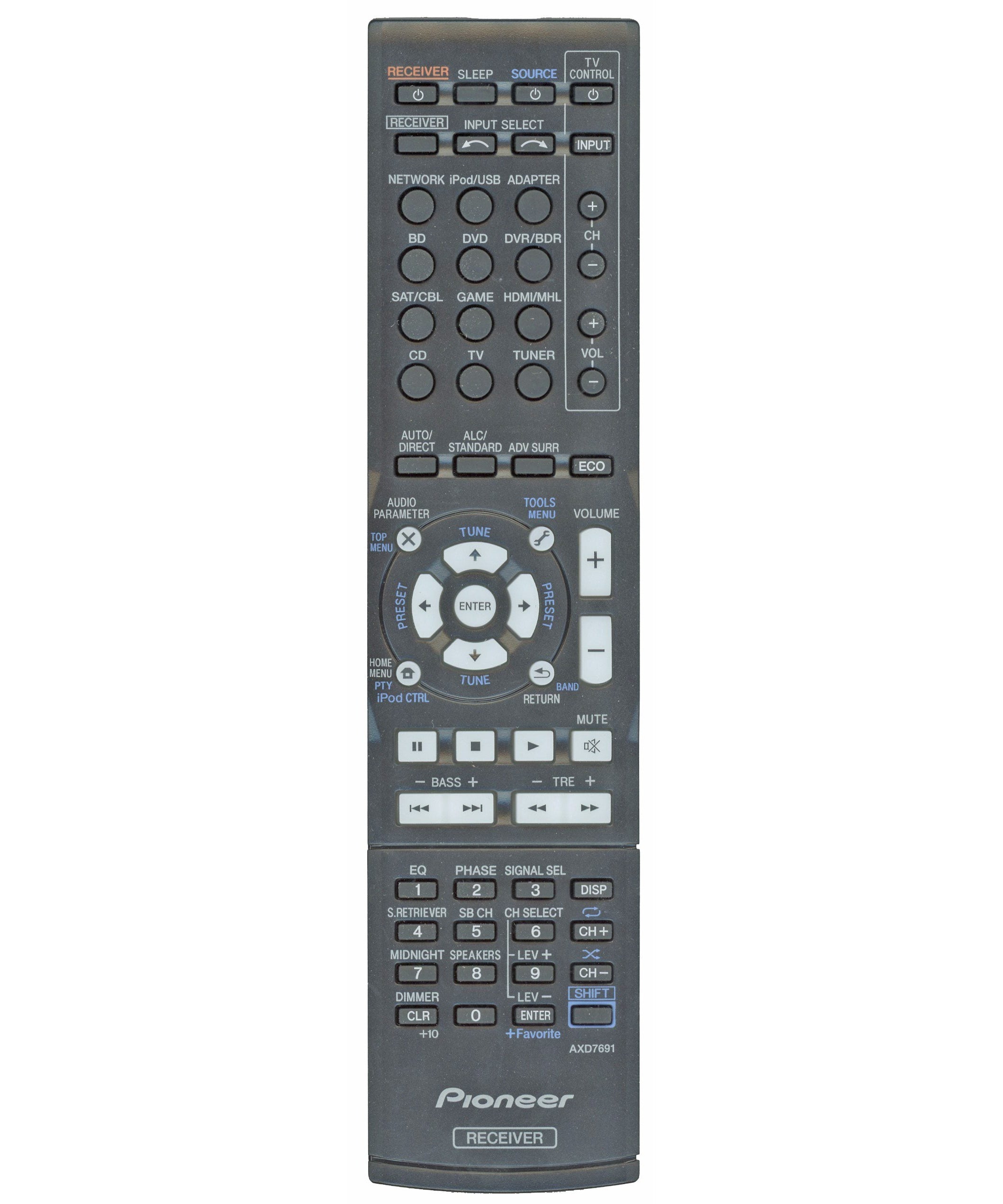 Pioneer AXD7691 Receiver Remote Control