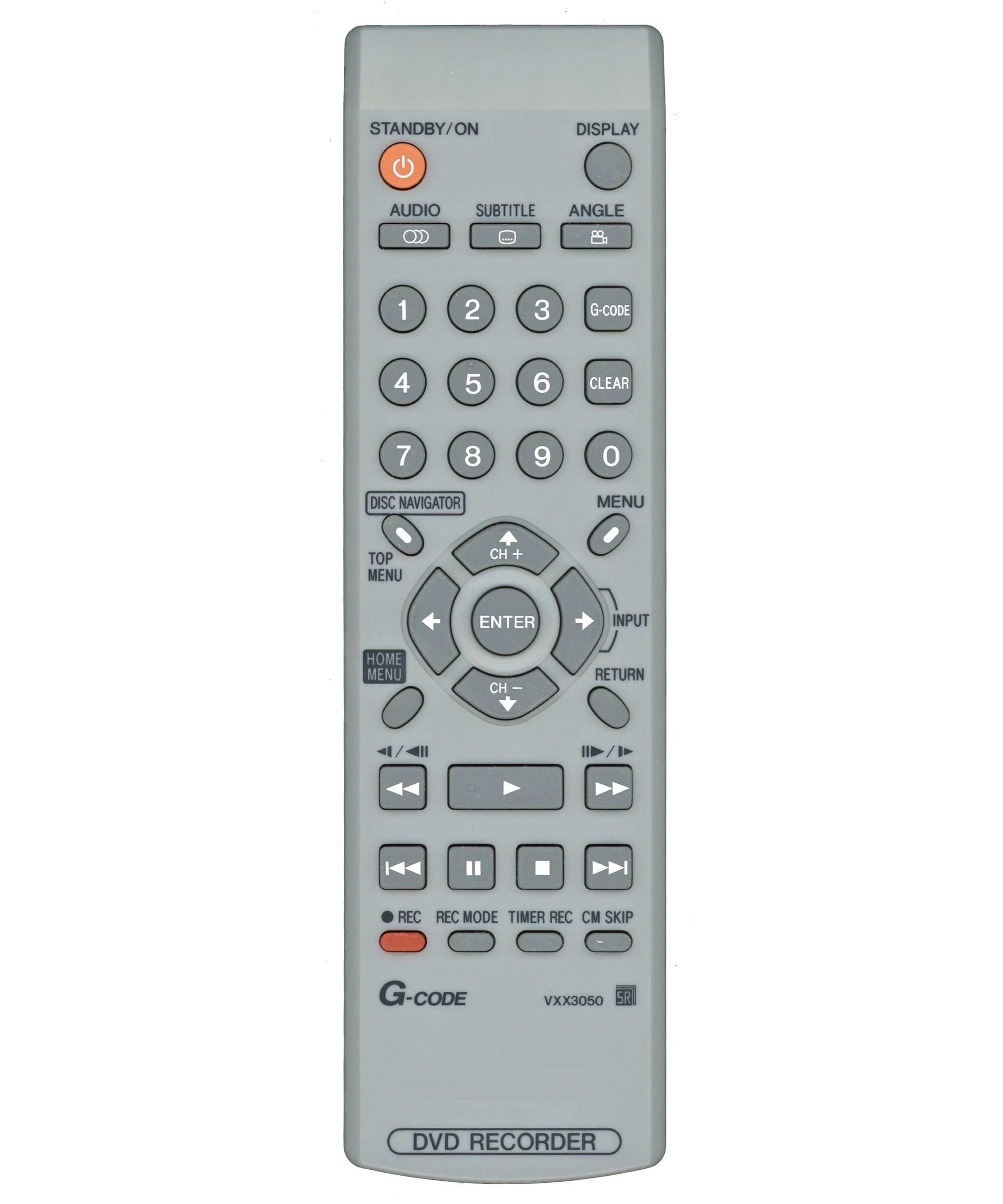 Pioneer VXX3050 DVD Recorder (DVDR) Remote Control - VXX3050