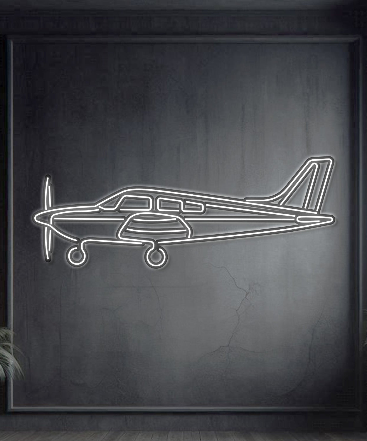 Archer LX Metall-Neon Flugzeug Wandkunst - NCN0013