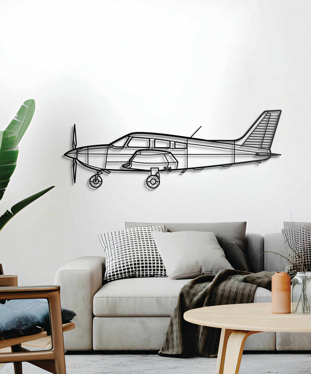 Archer LX Wandkunst Metallflugzeug - NCP0027
