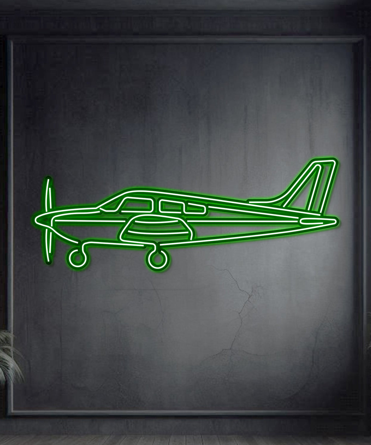 Archer LX Metall-Neon Flugzeug Wandkunst - NCN0013