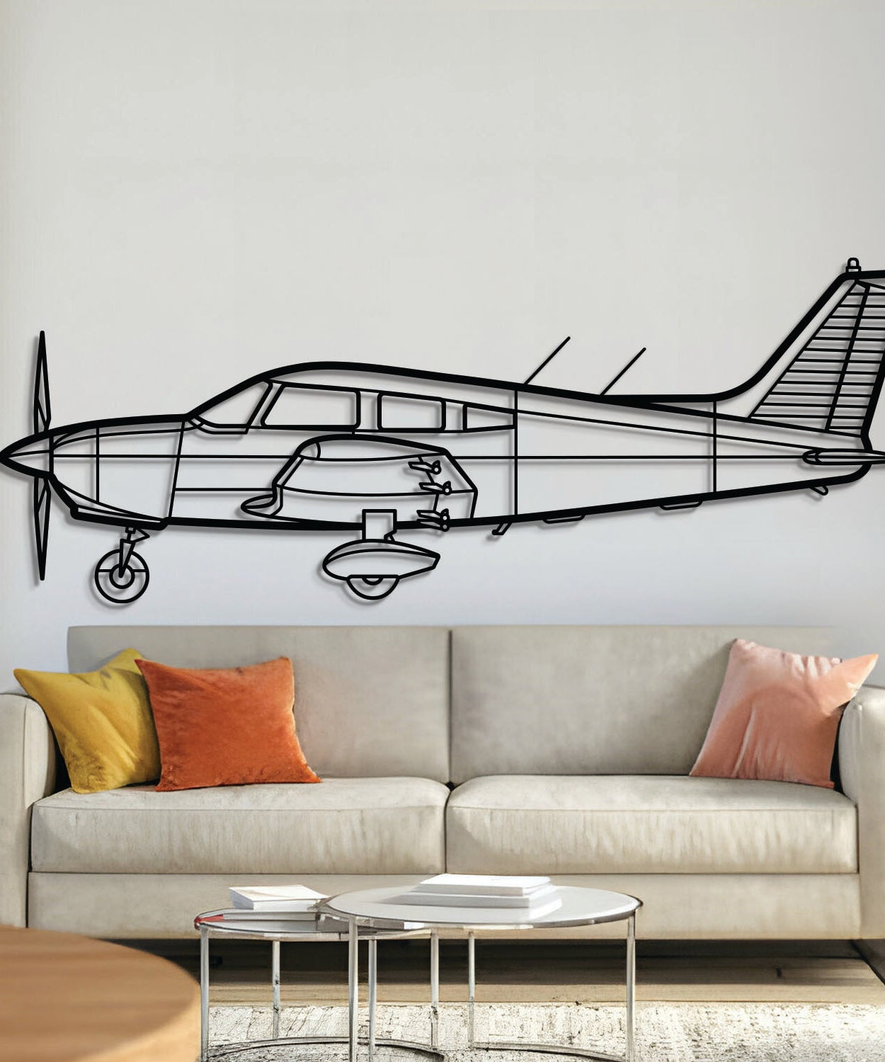 PA-28 Metallflugzeug Wandkunst - NCP0238