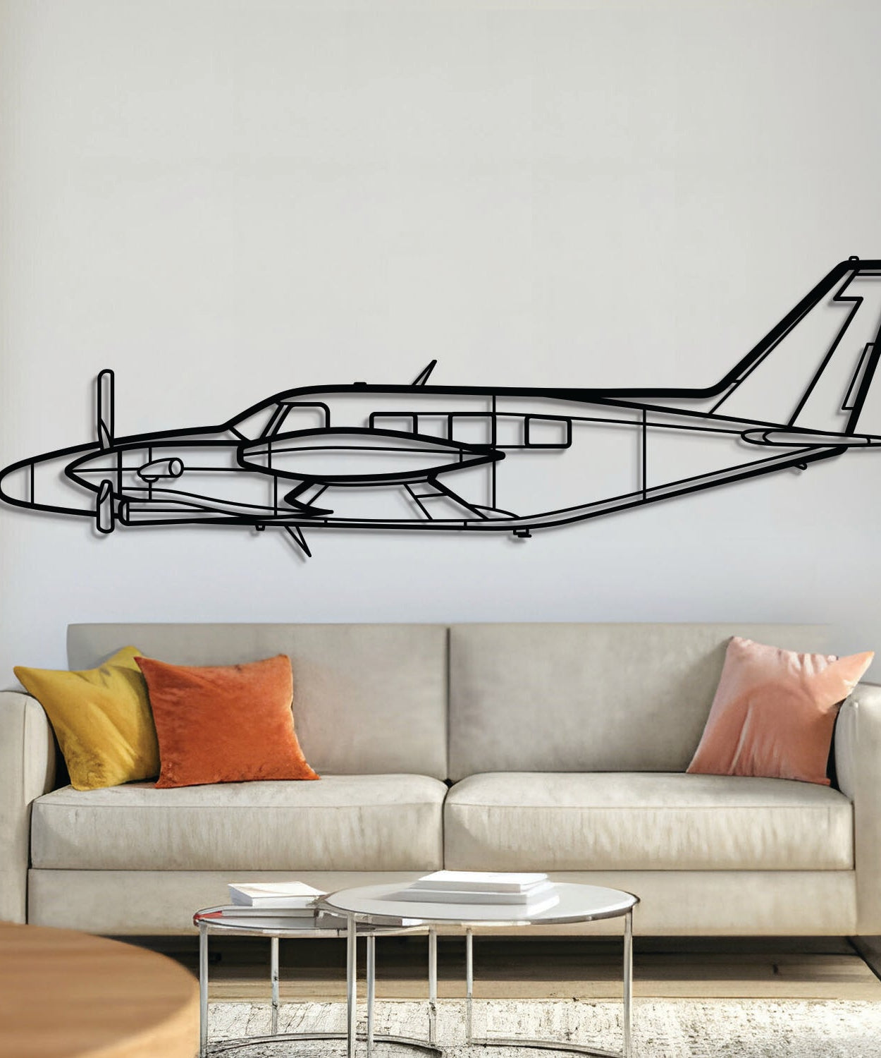 PA-31T Cheyenne Metallflugzeug Wandkunst - NCP0239