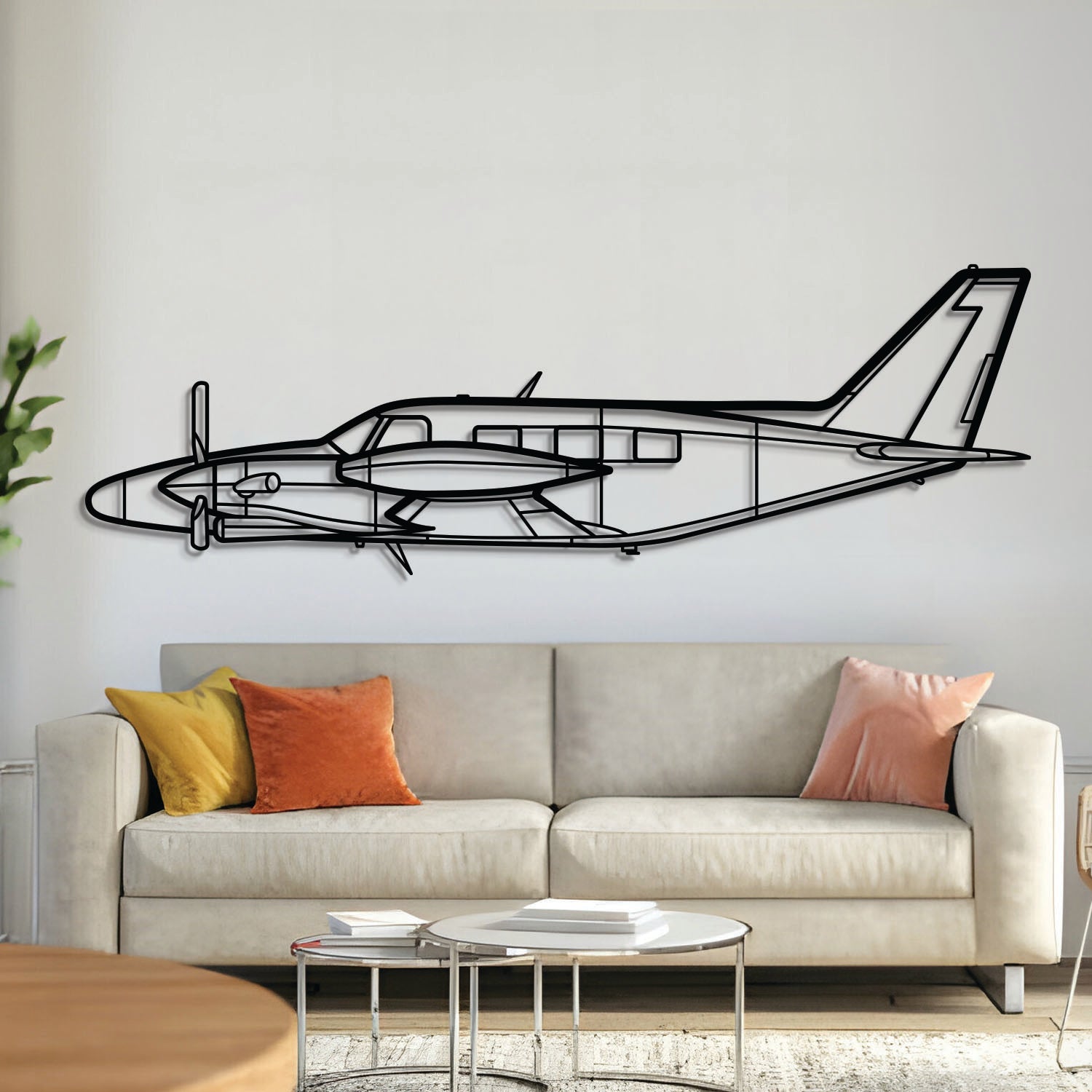 PA-31T Cheyenne Metallflugzeug Wandkunst - NCP0239